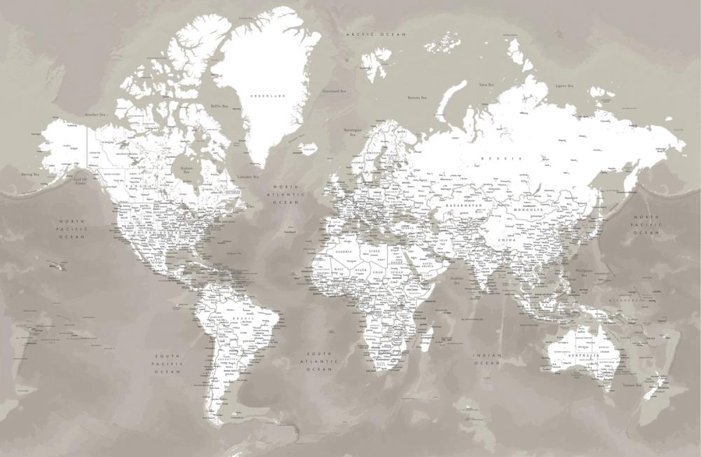 World Map Cities - Orien