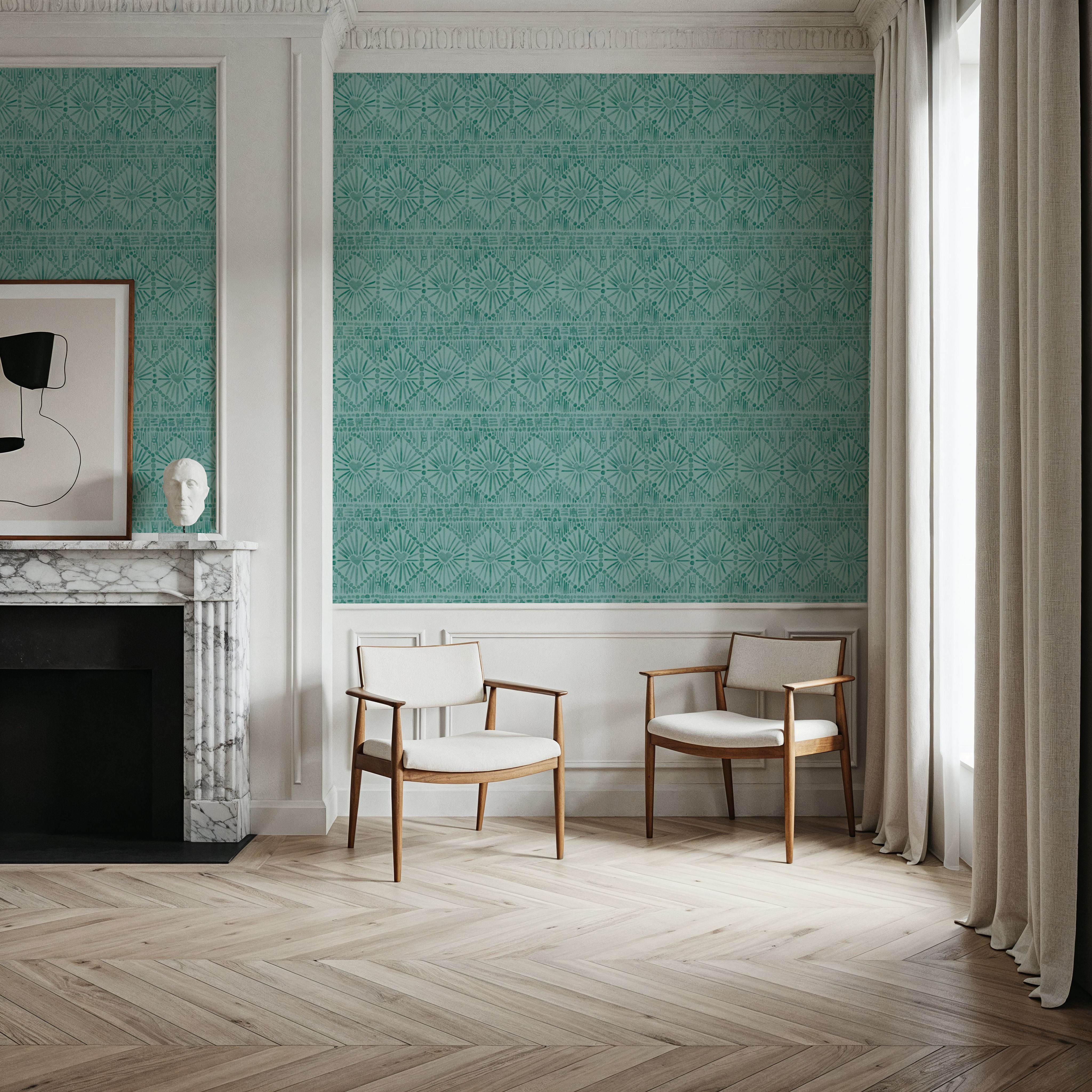 Paradise Fountain Blue on Blue