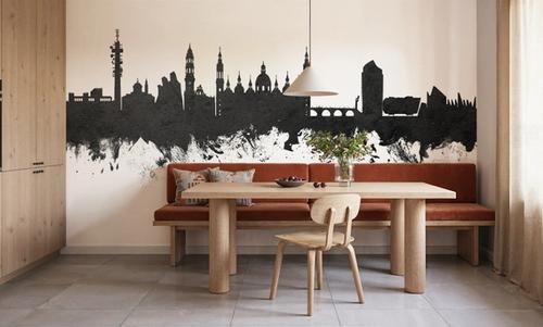 Zaragoza Spain Skyline Black & White