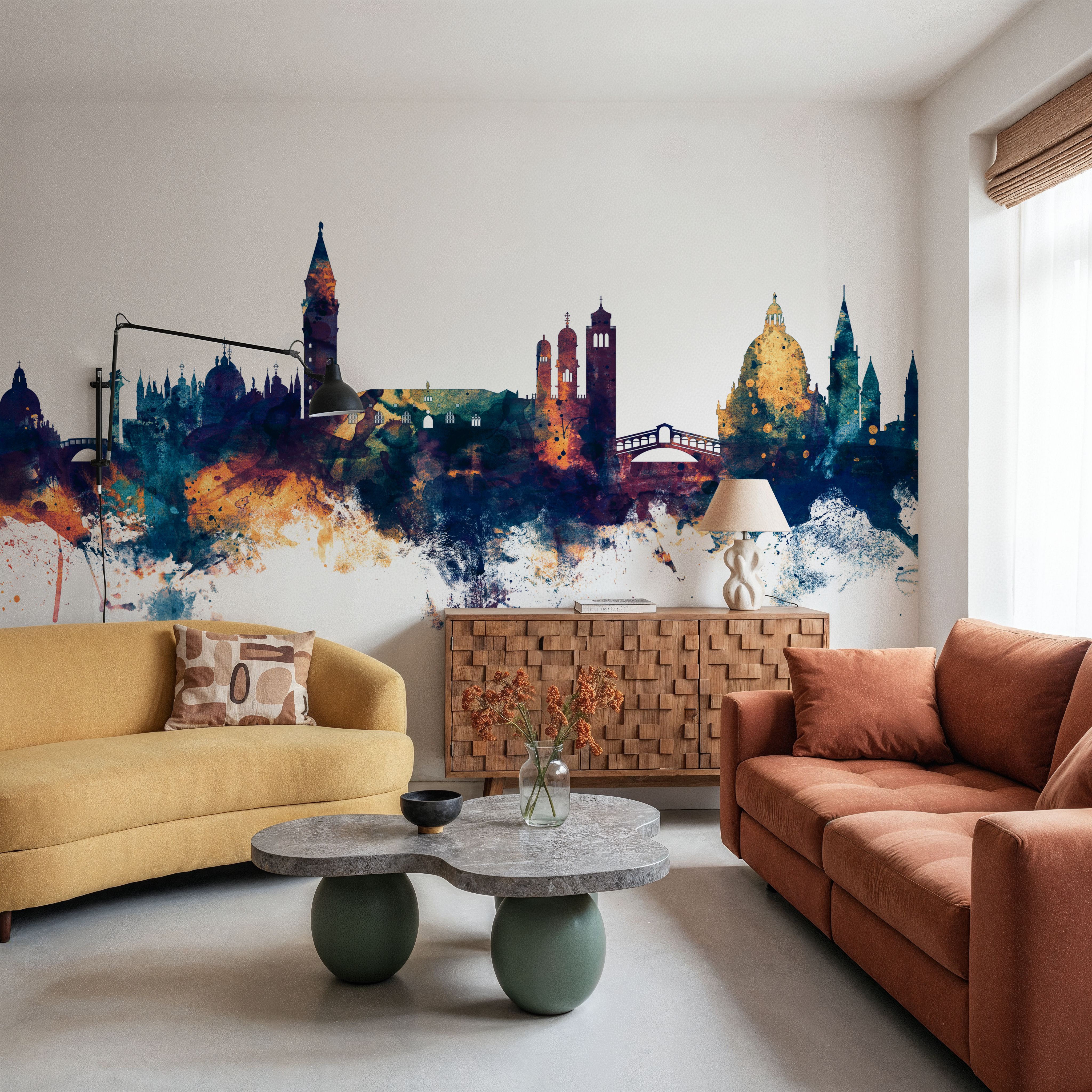 Venice Itay Skyline Blue & Bronze