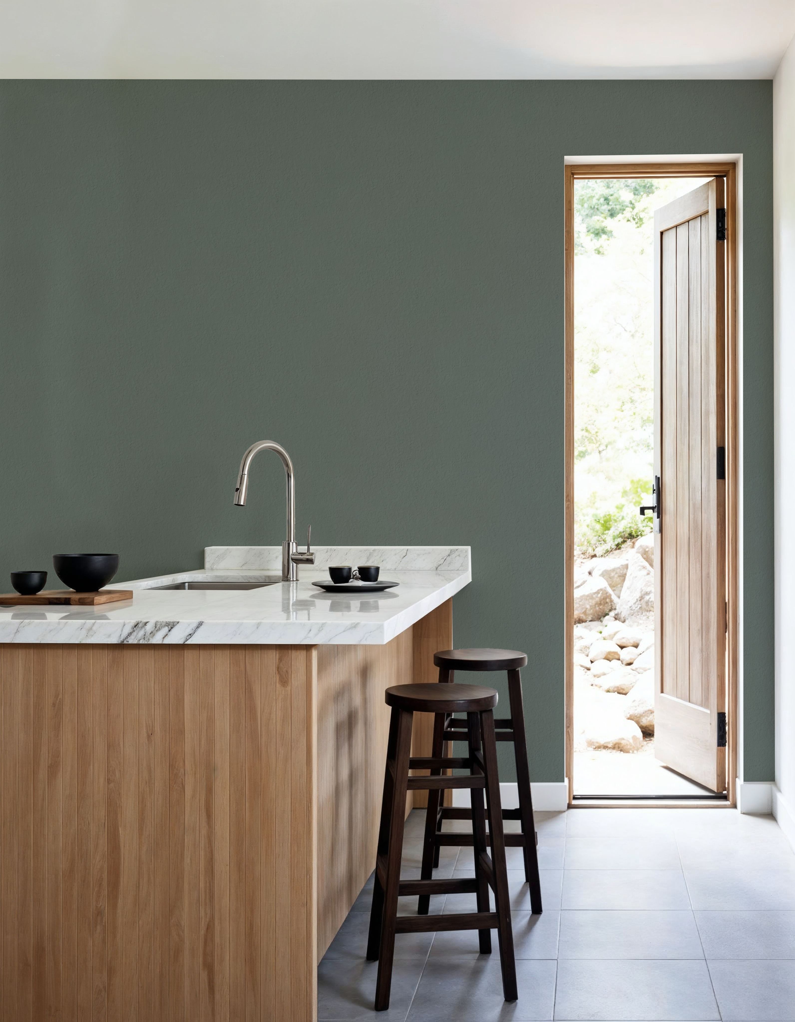 Faux Sand Stucco Finish, French Green