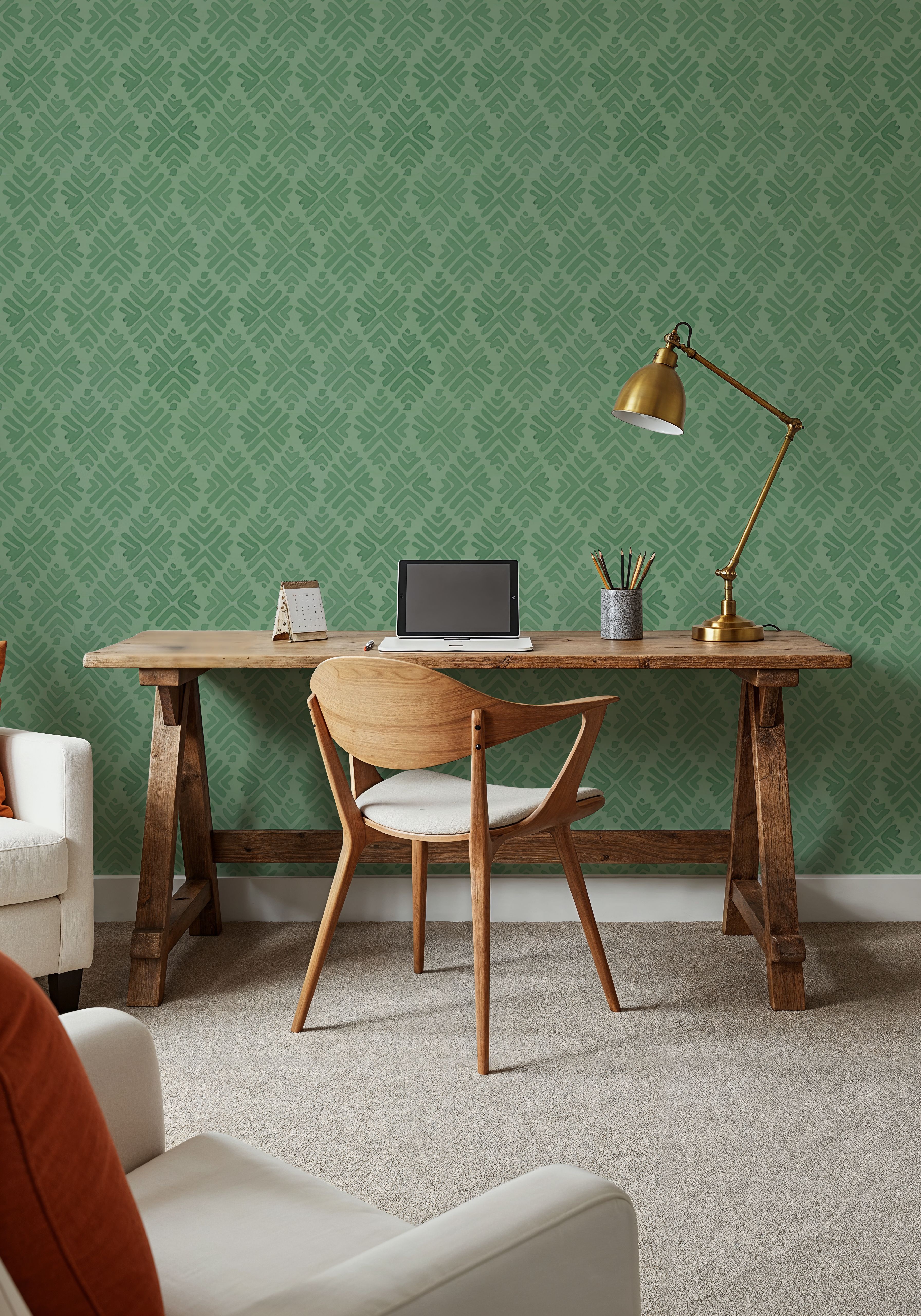 Bohemian Leaves Green