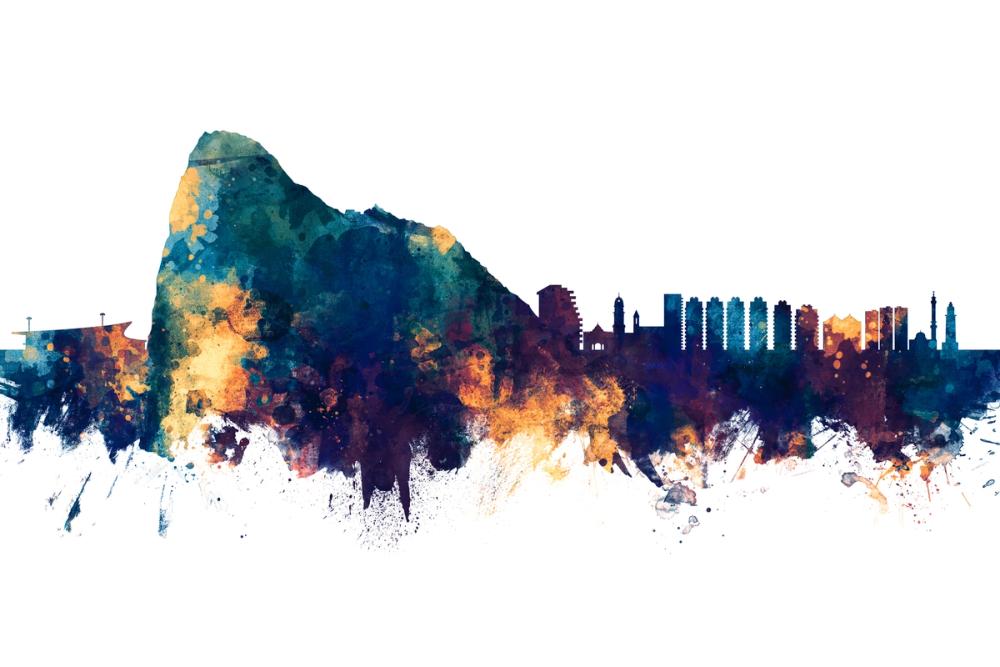 Gibraltar Skyline Blue & Bronze