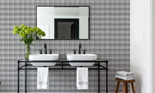 Stripy Gingham, Slate
