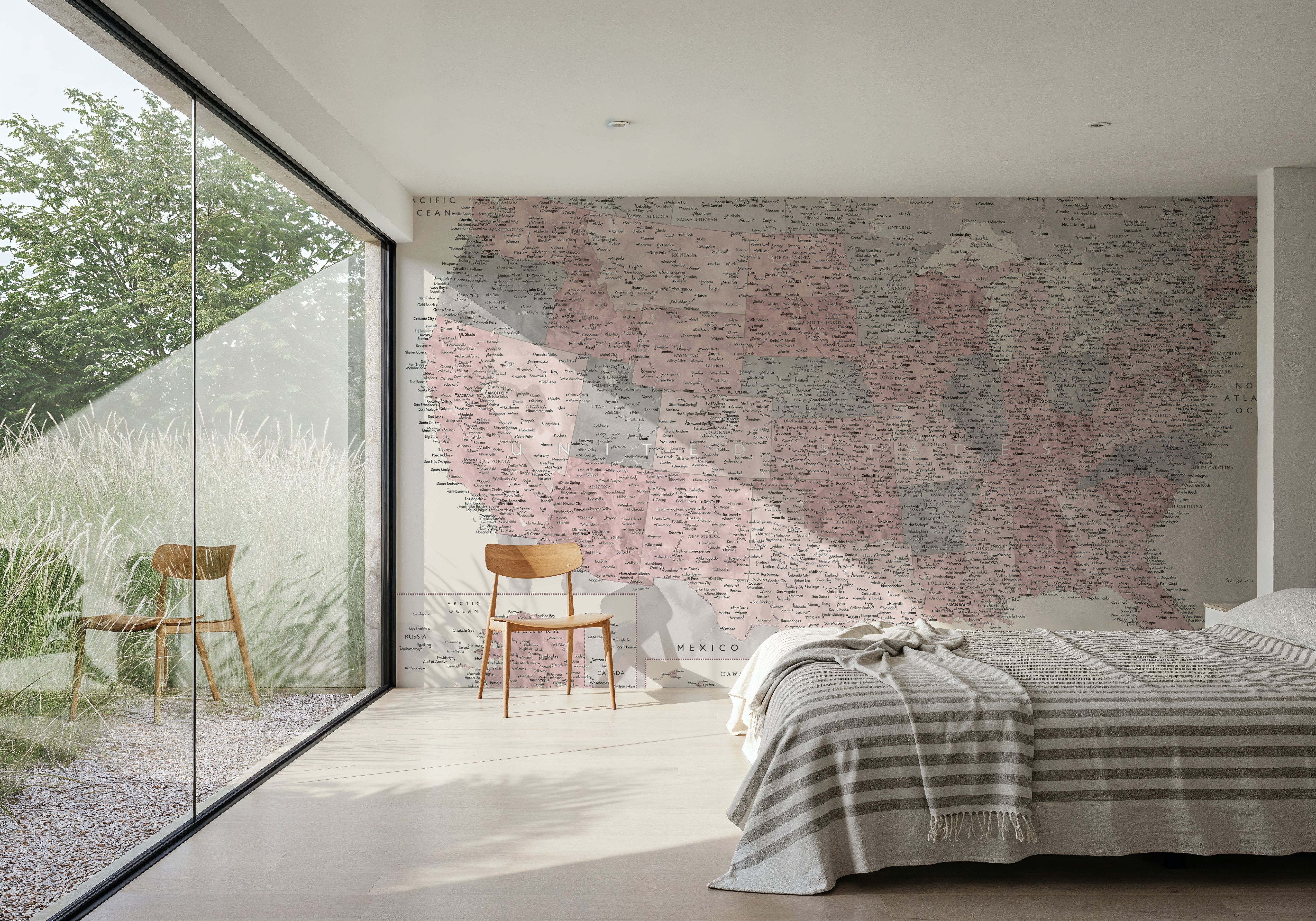 US Map Detailed - Madelia, Papel pintado