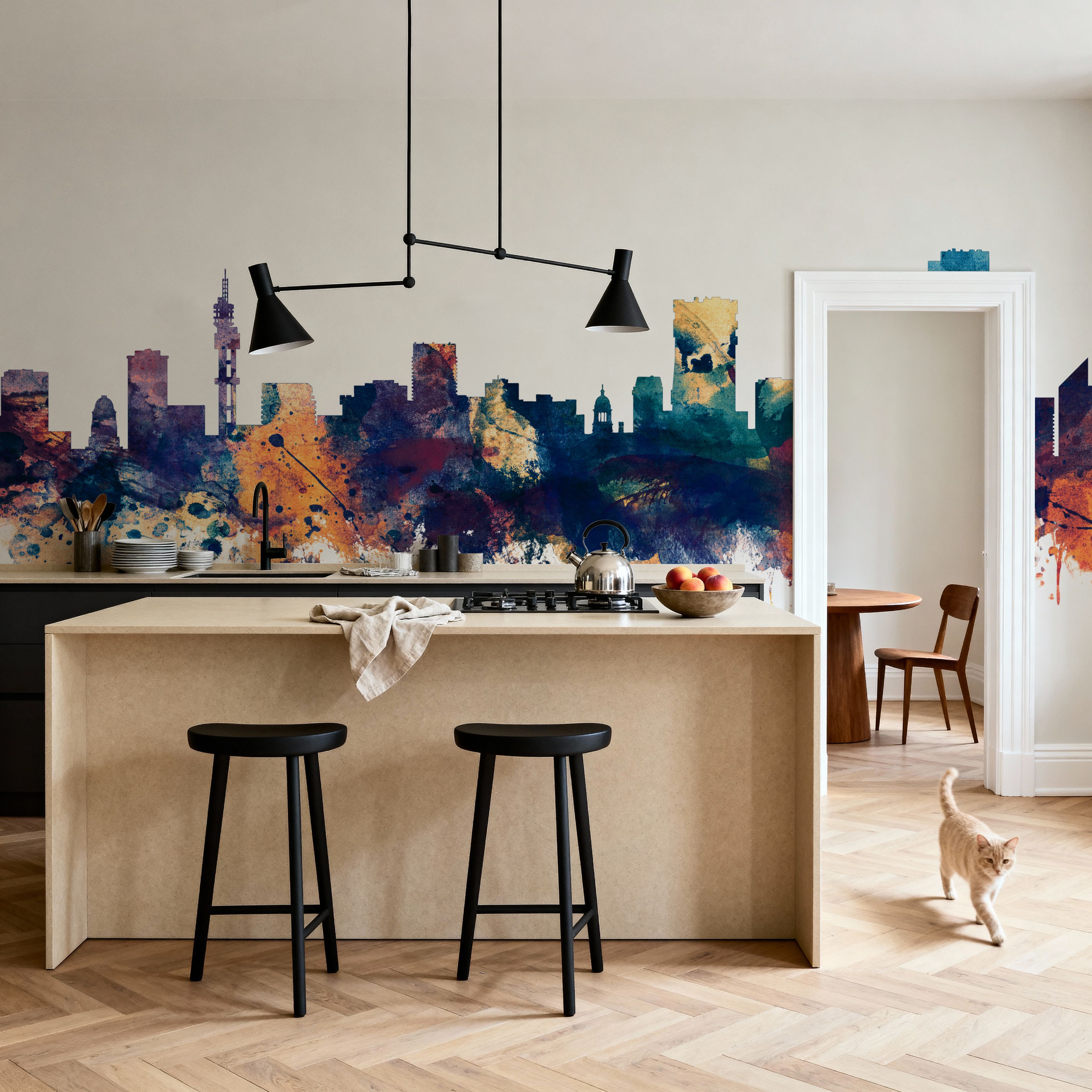 Pretoria South Africa Skyline Blue & Bronze