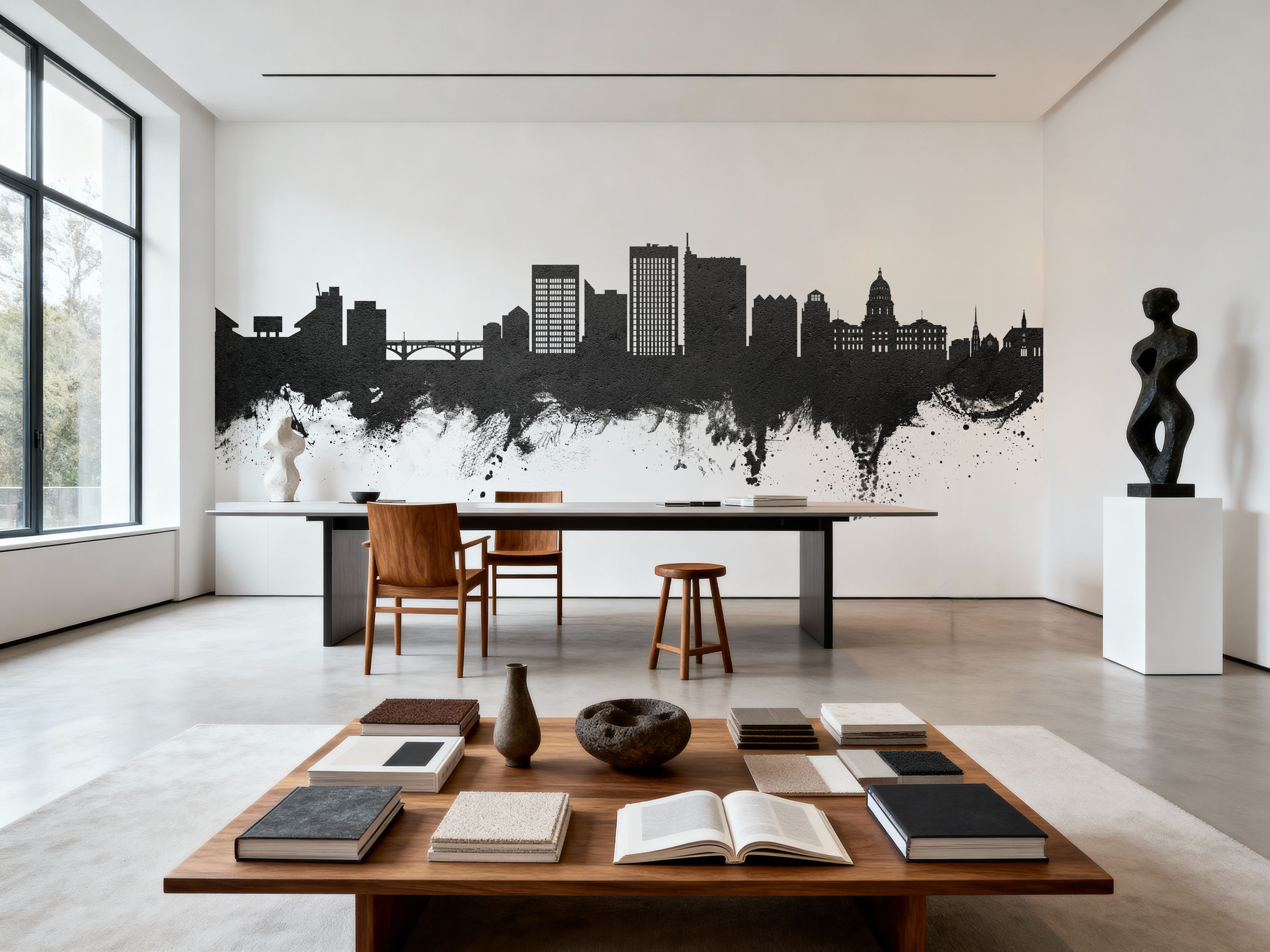 Boise Idaho Skyline Black & White