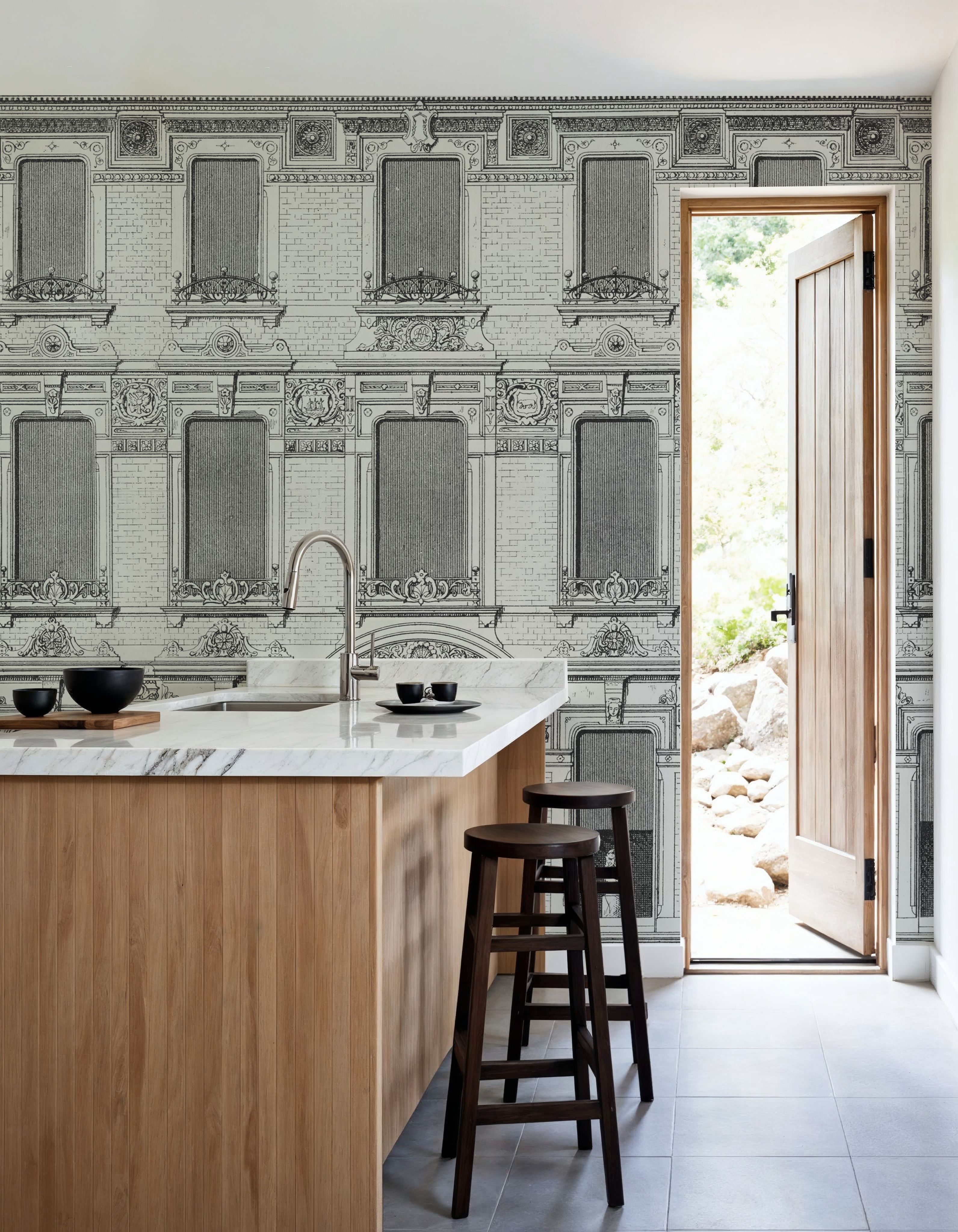 Vintage Facade, White