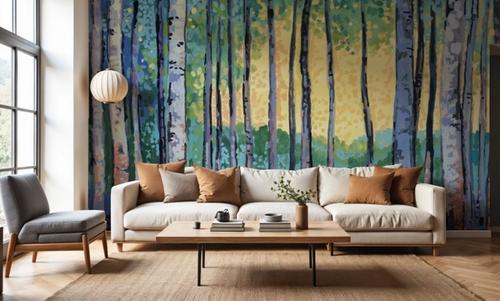 Birch Forest Flower Garden