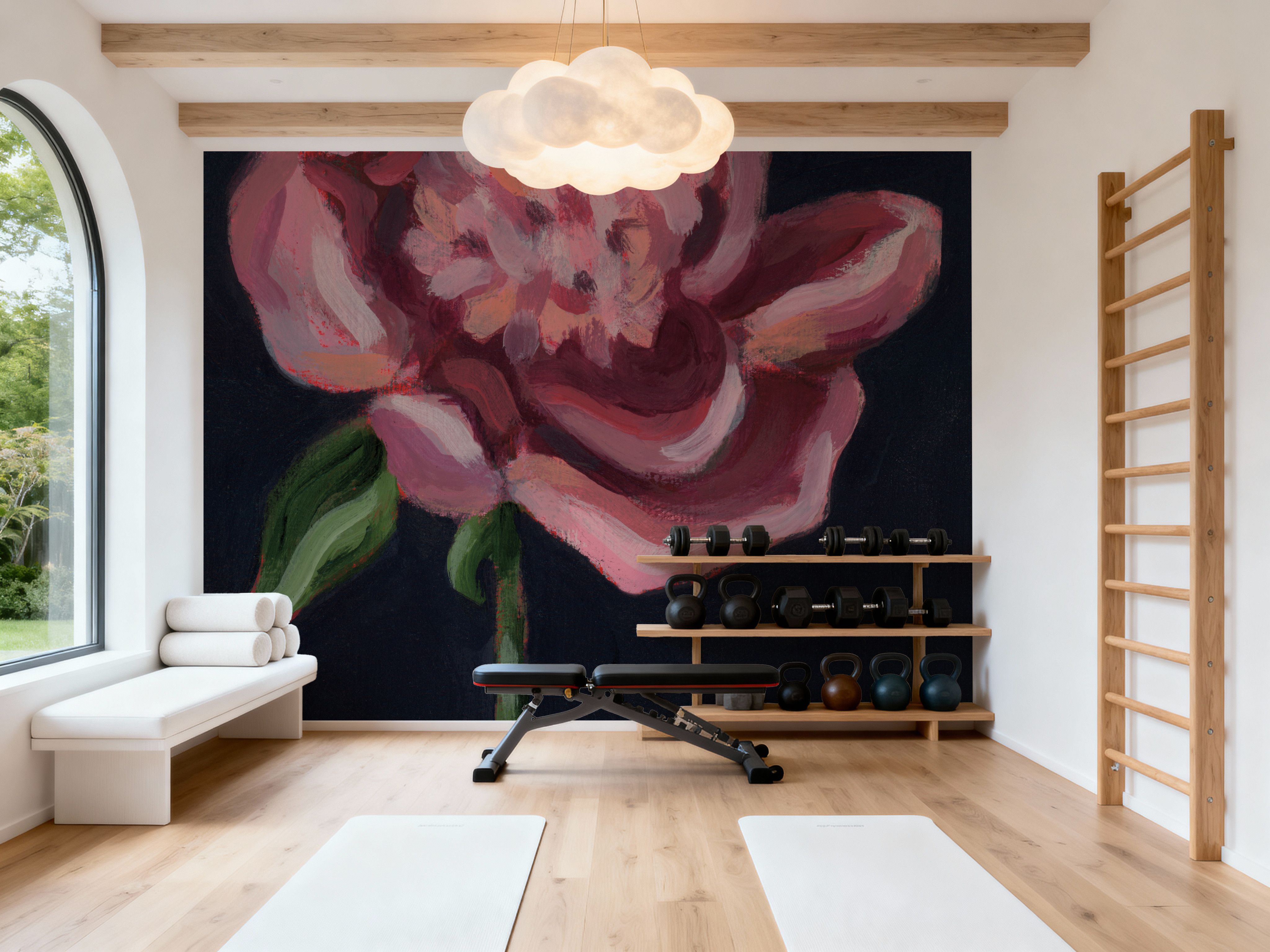 Peony in Black, Tapeten
