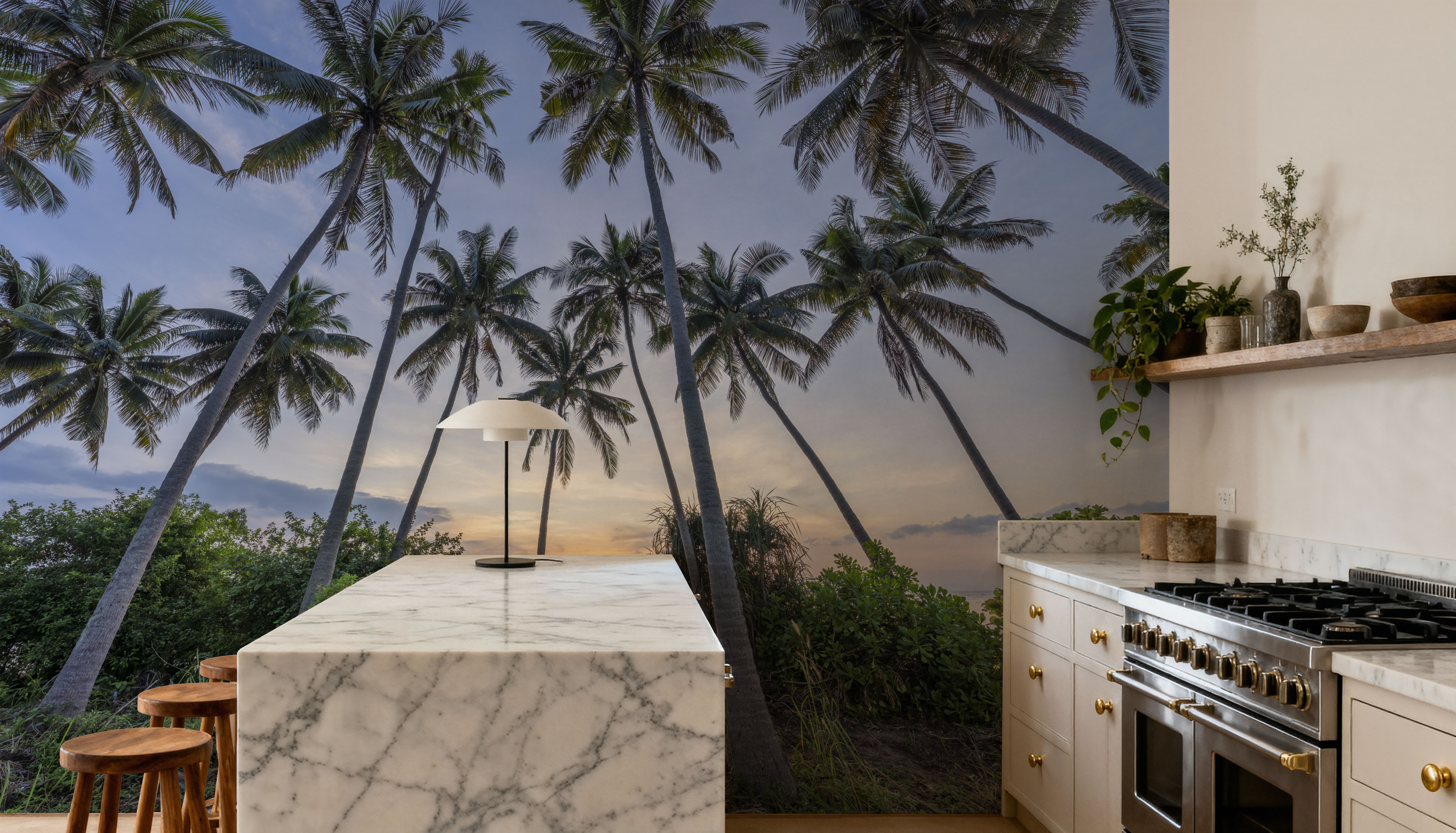 Tropical Sunset Palm
