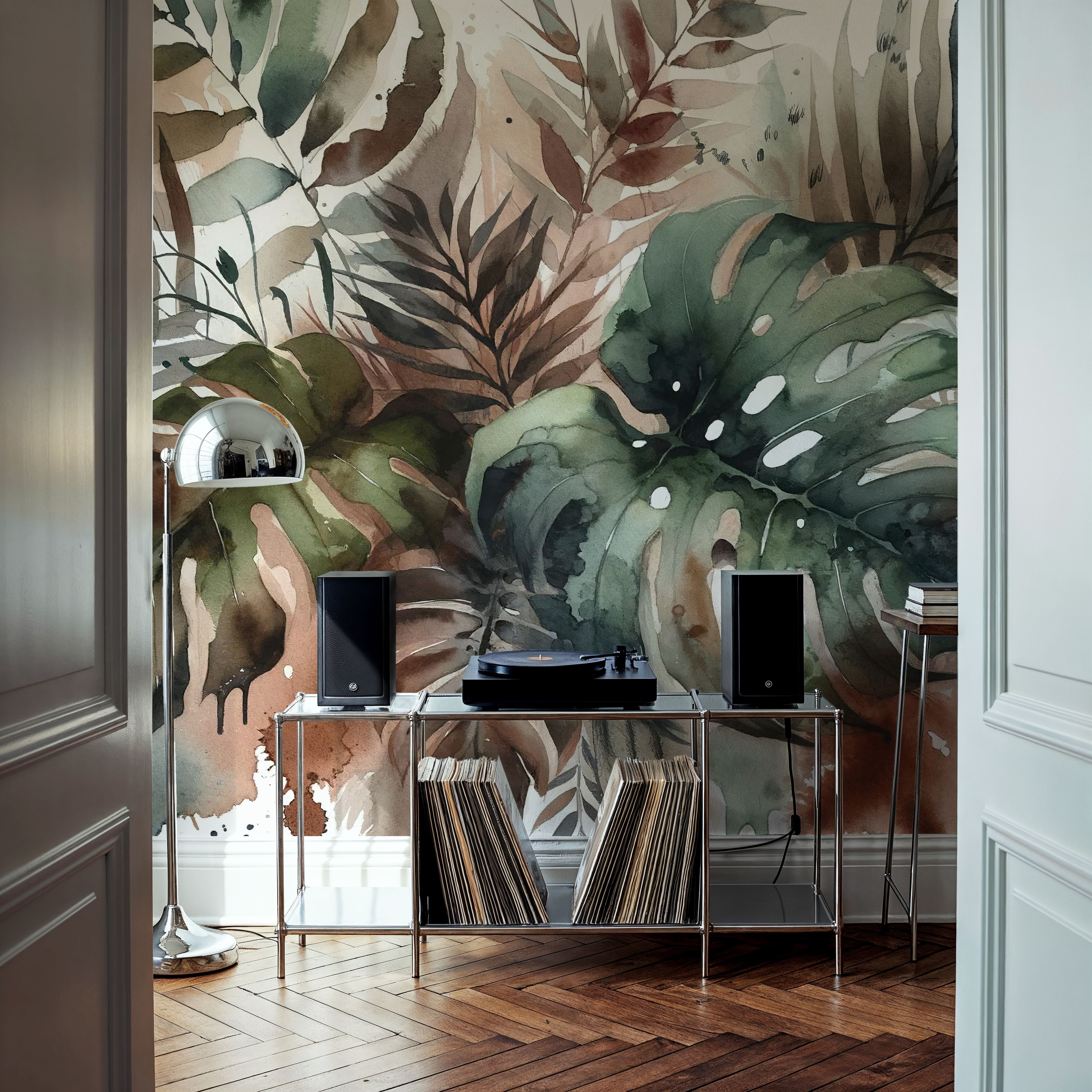 Tropical Rains on Monstera Leaves