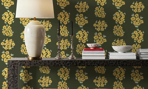 Ditsy Floral Clusters, Avocado Green