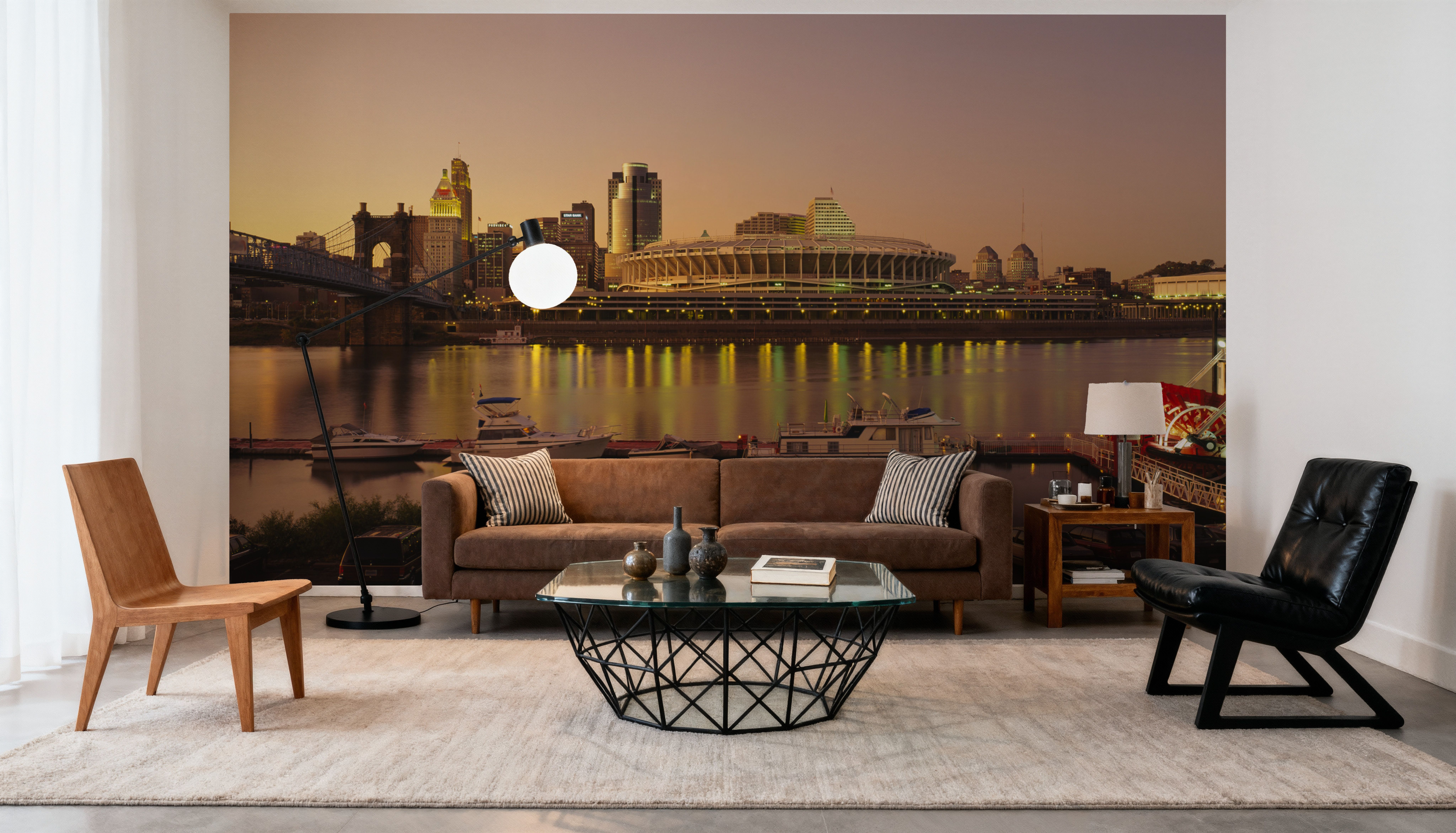 Riverfront Sunset Panorama