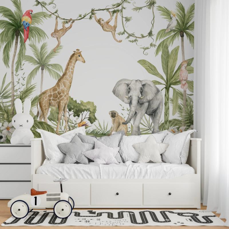 Mighty Jungle wallpaper mural 100% PVC-free and non-toxic