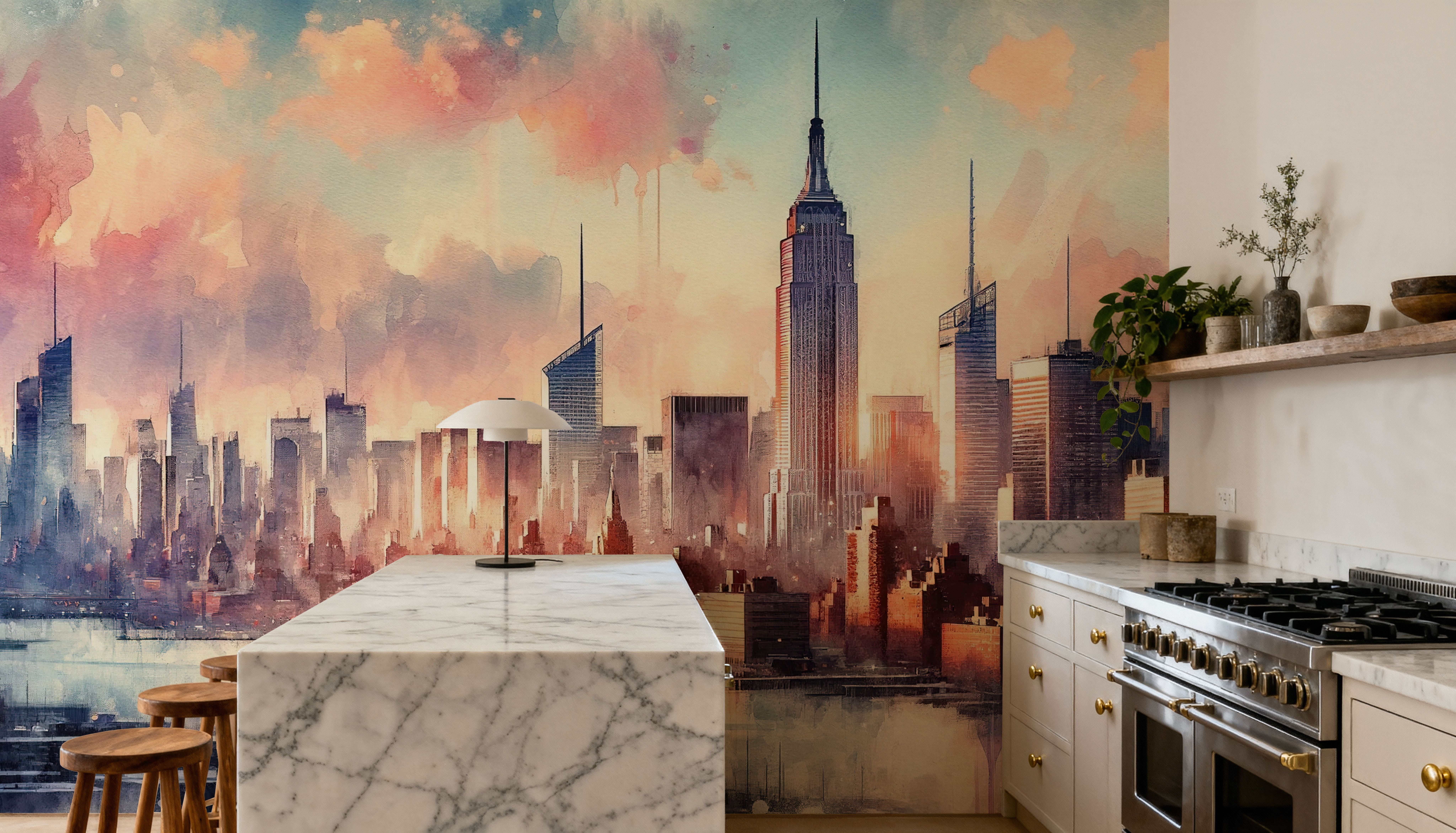 Sunset Hues Over NYC