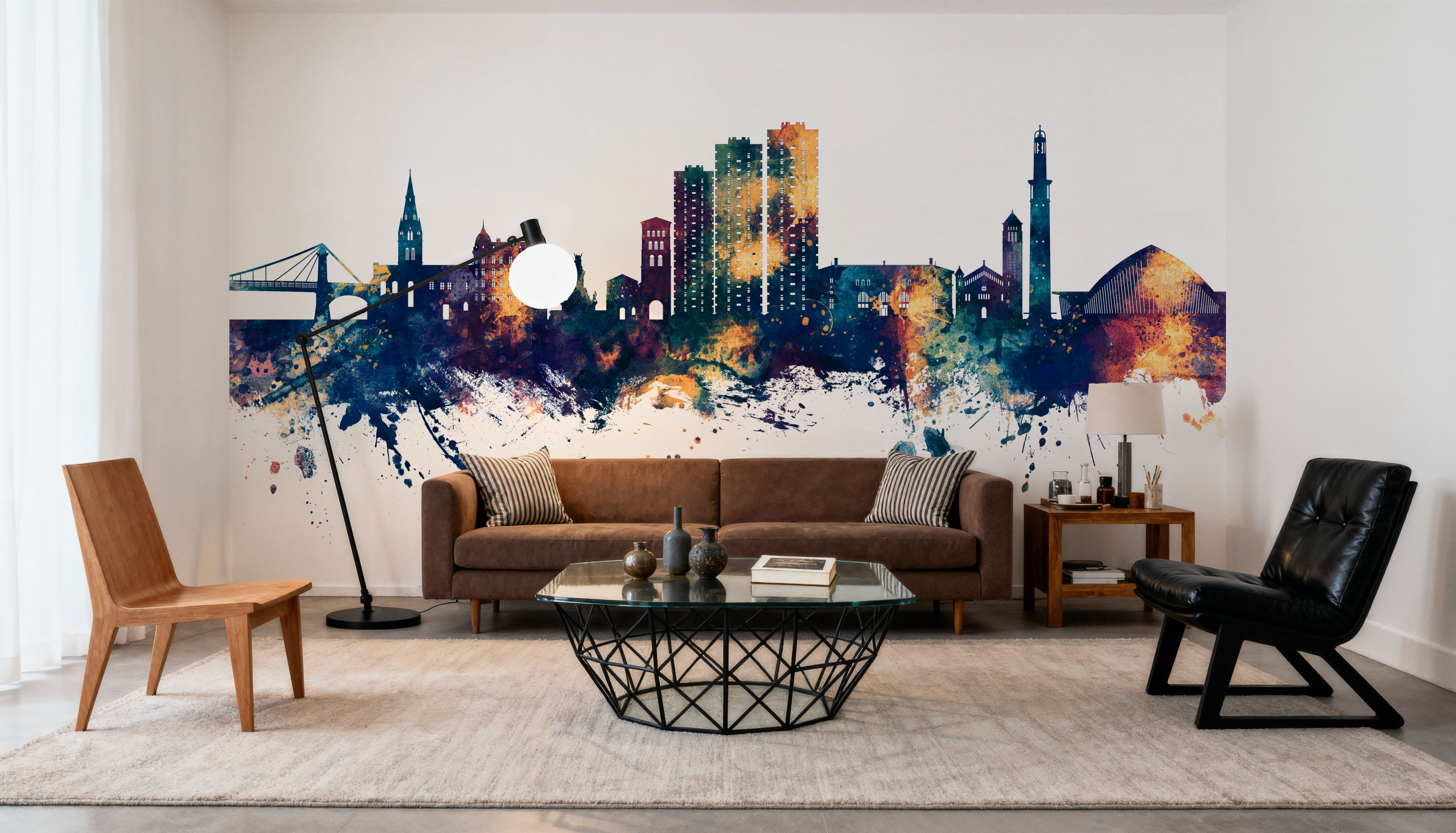 Grenoble Skyline Blue & Bronze
