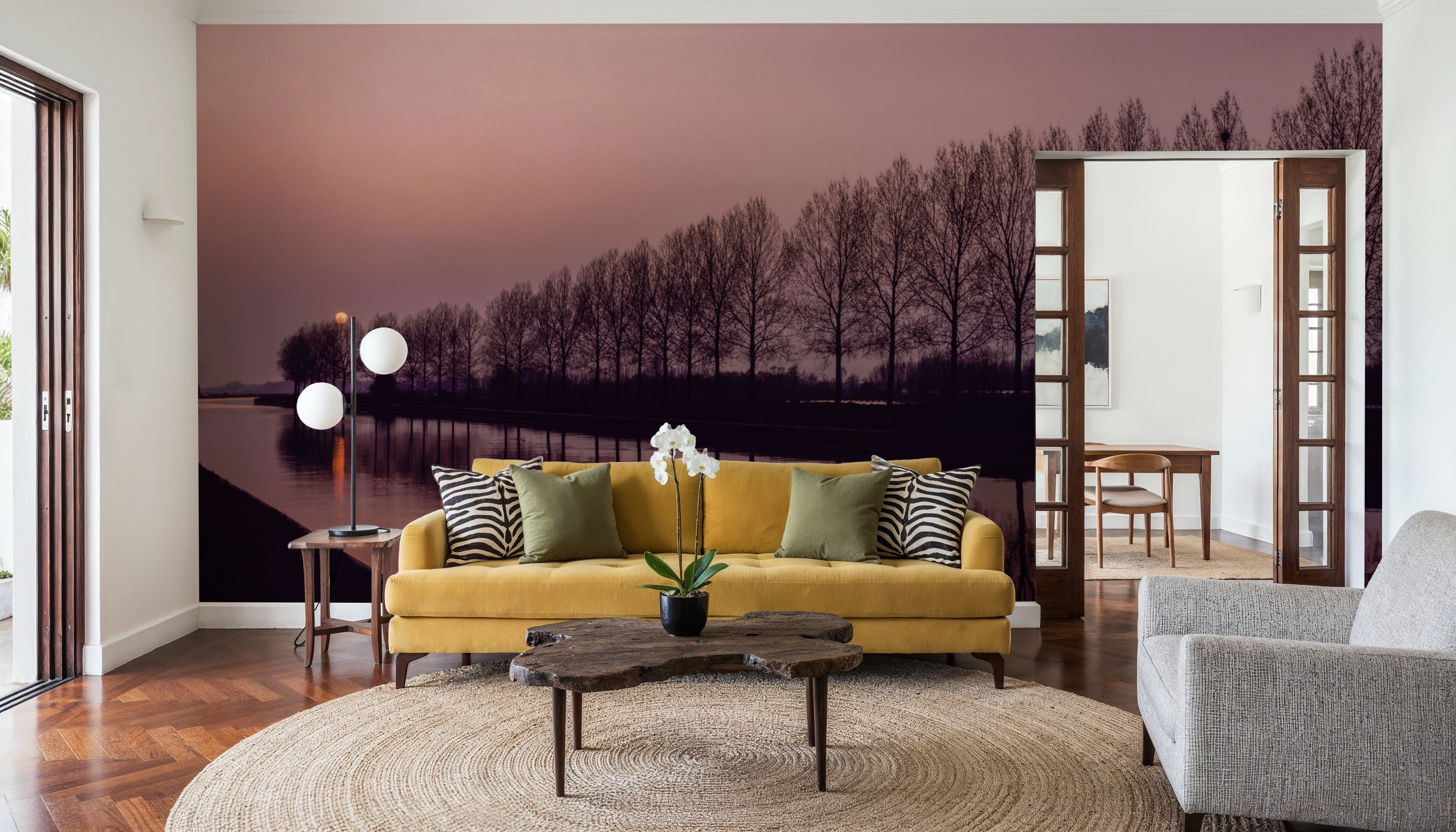 Windmill Twilight Reflection