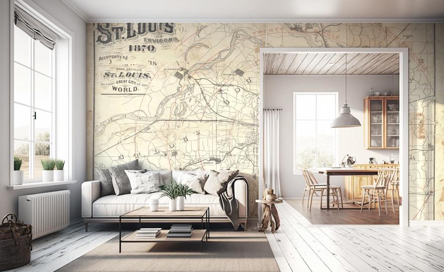 World map and compasses wallpaper or mural