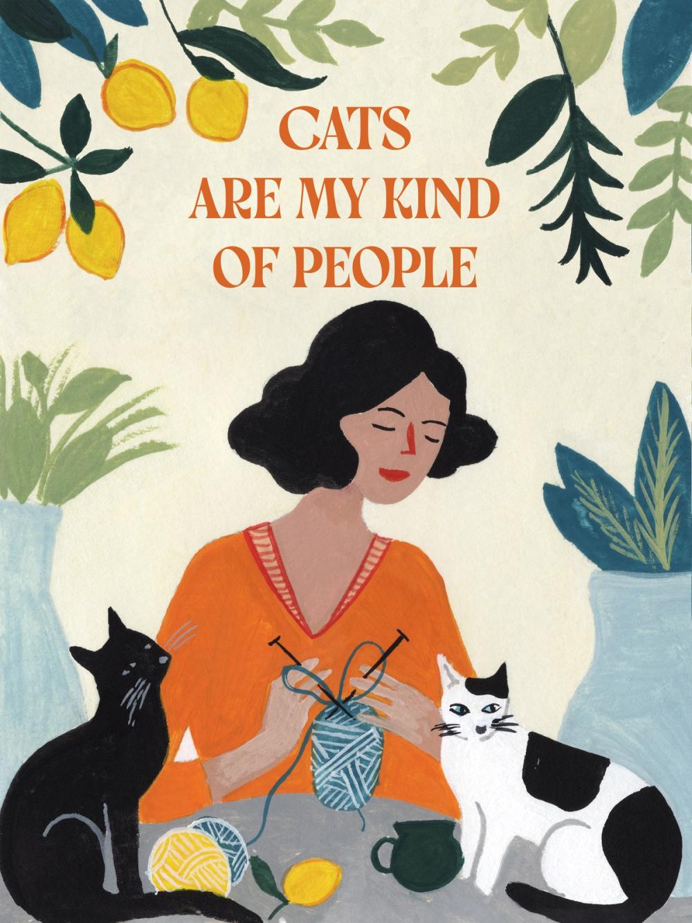 Knitting With Cats Quote