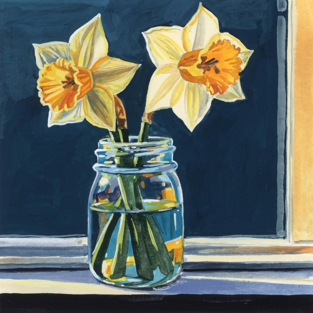Daffodils on The Window Sill
