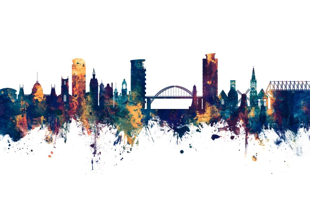 Sunderland England Skyline Blue & Bronze