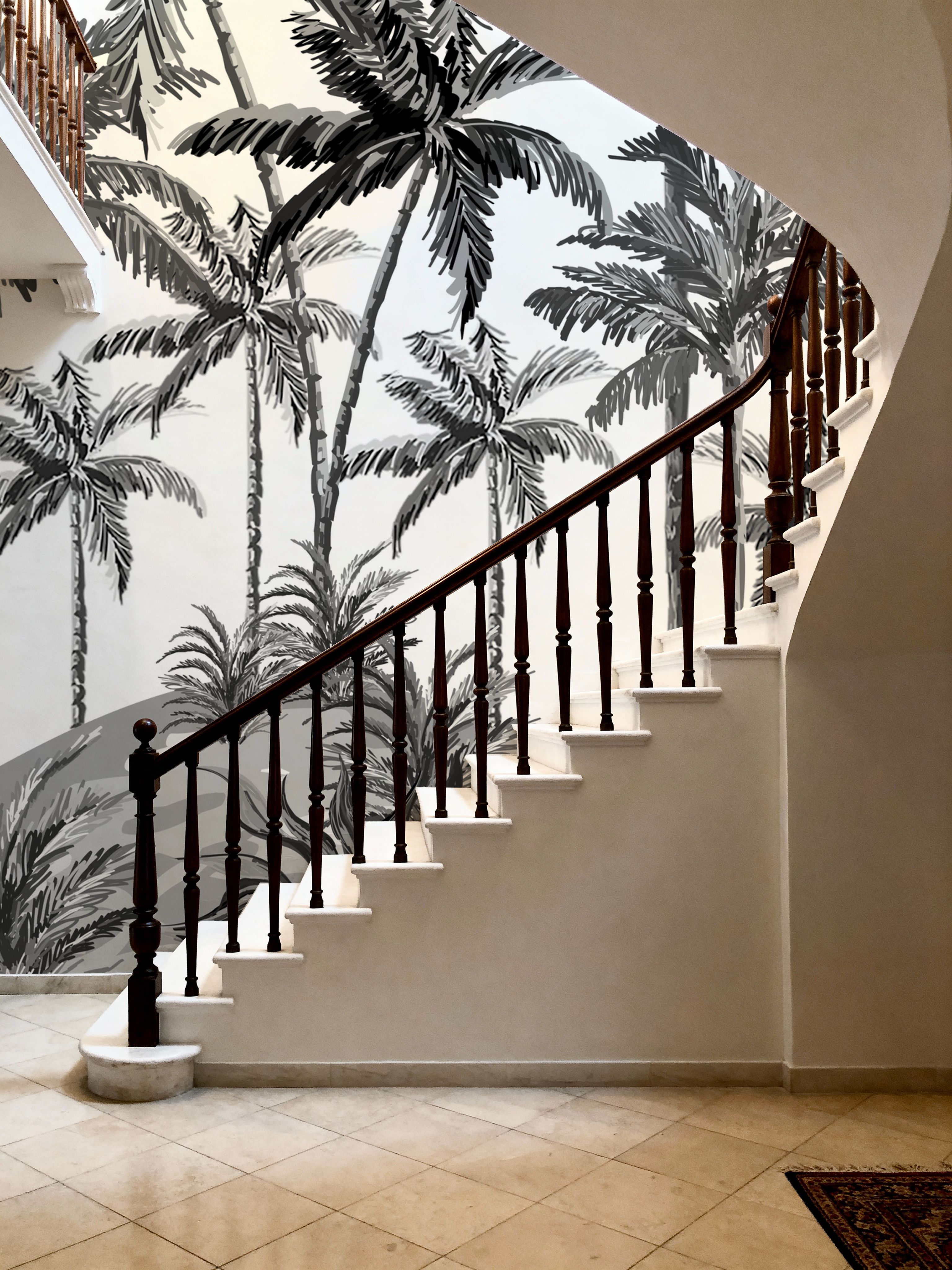 Playful Palms BW