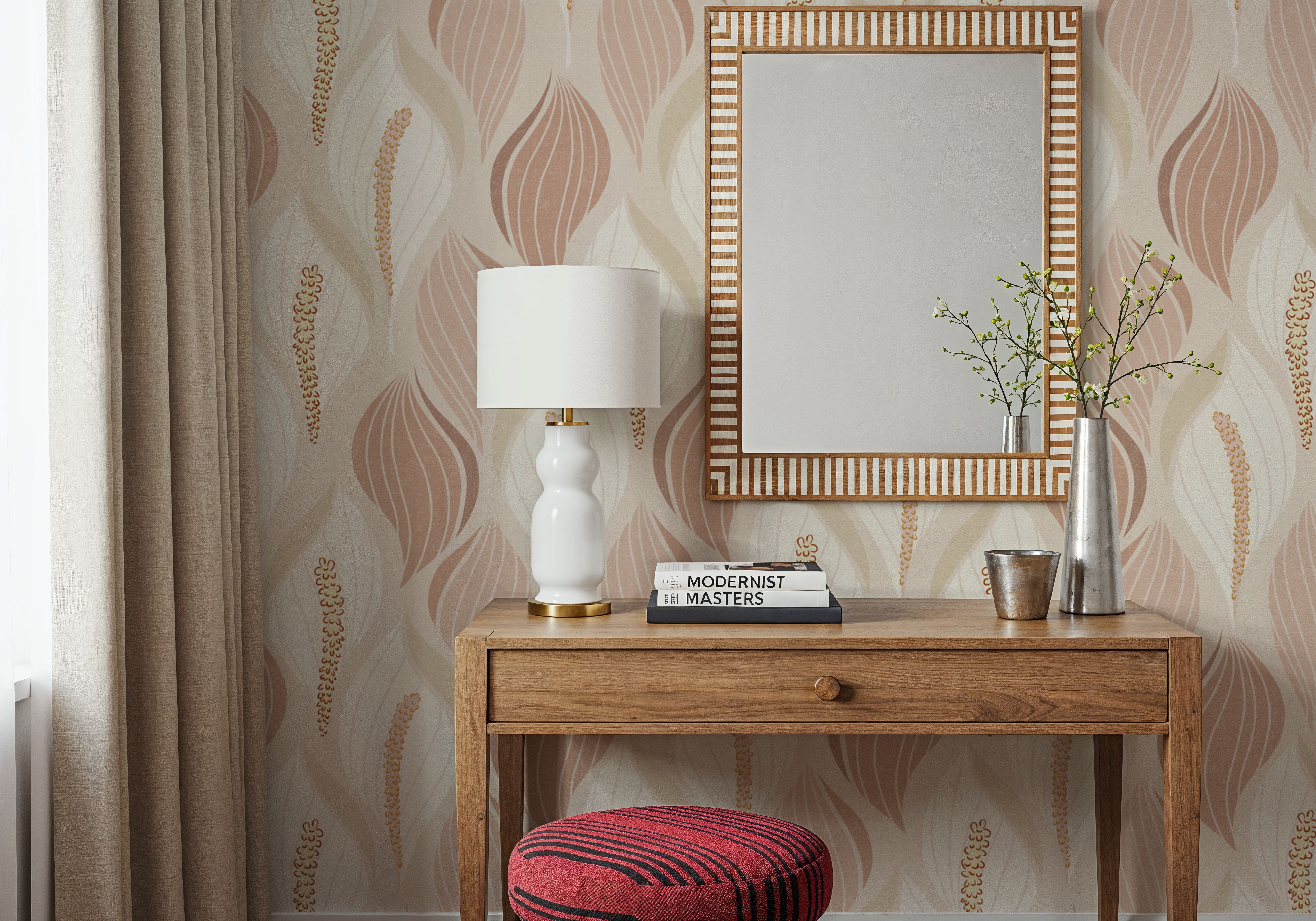 Minimalistic Flow Peace Lily, Soft Peach