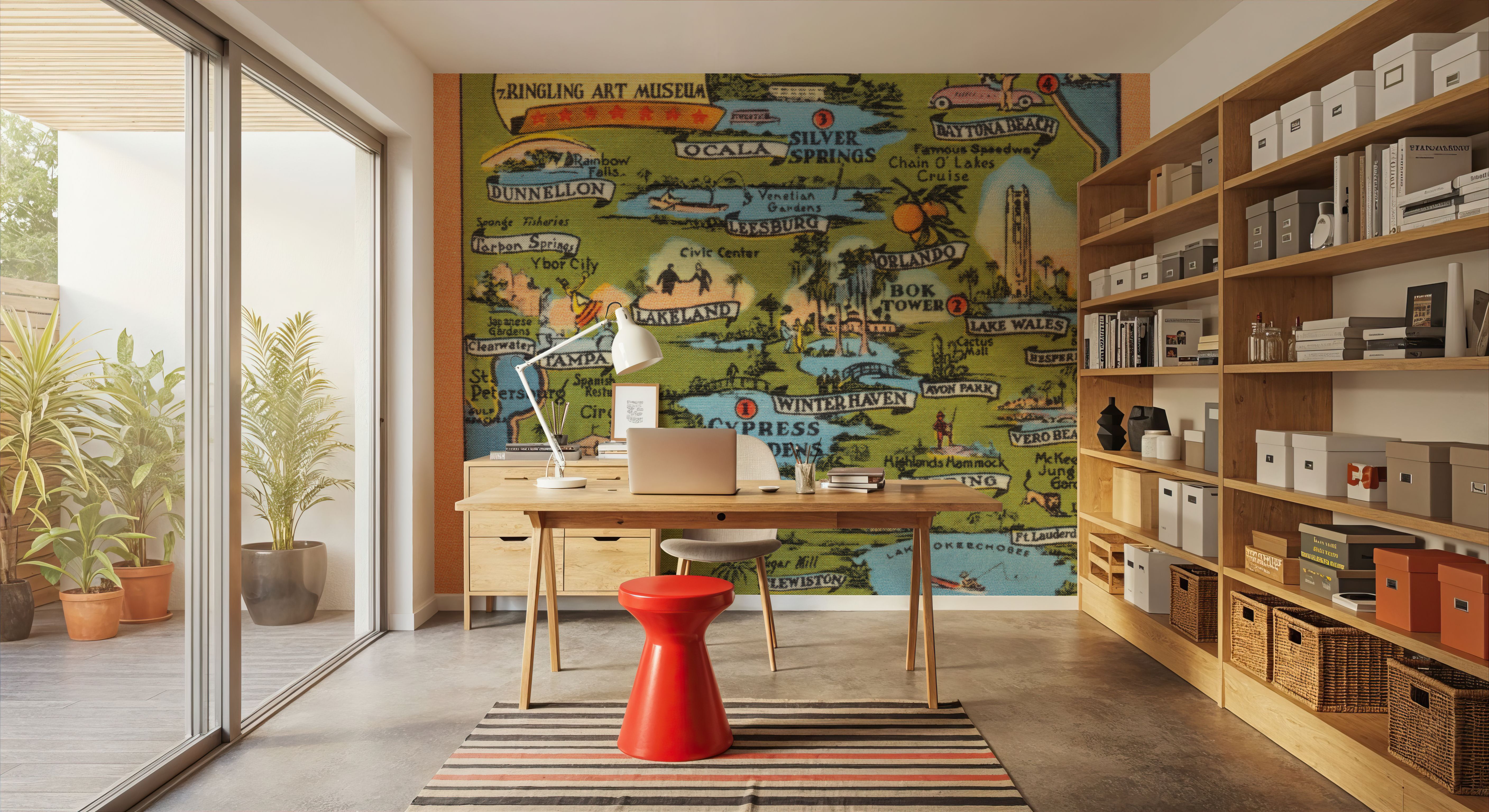 Vintage South Florida Map