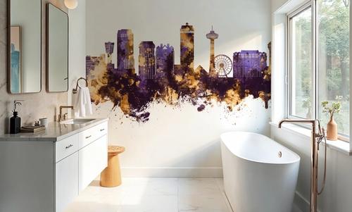 Niagara Falls Skyline Purple & Gold