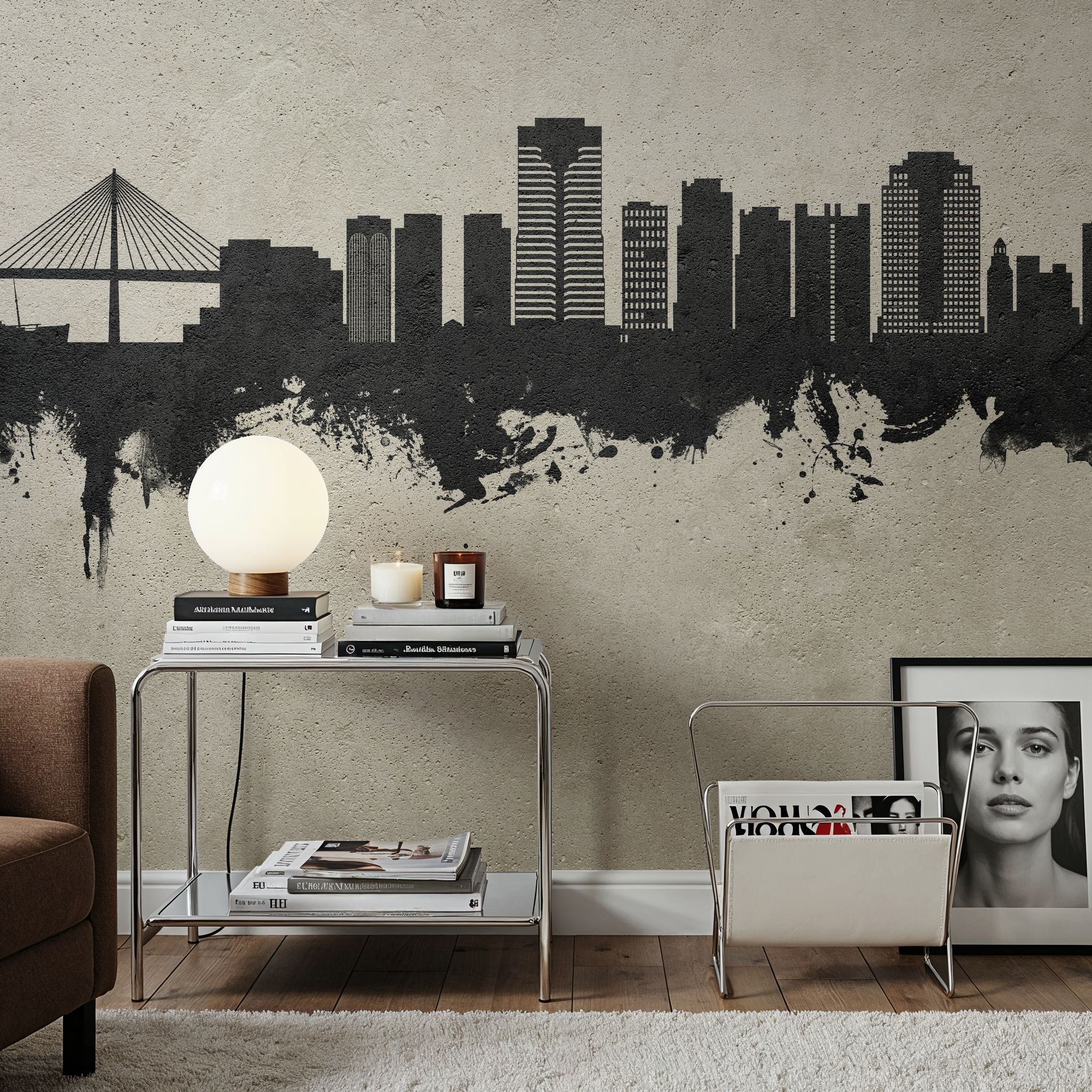 Long Beach California Skyline Concrete
