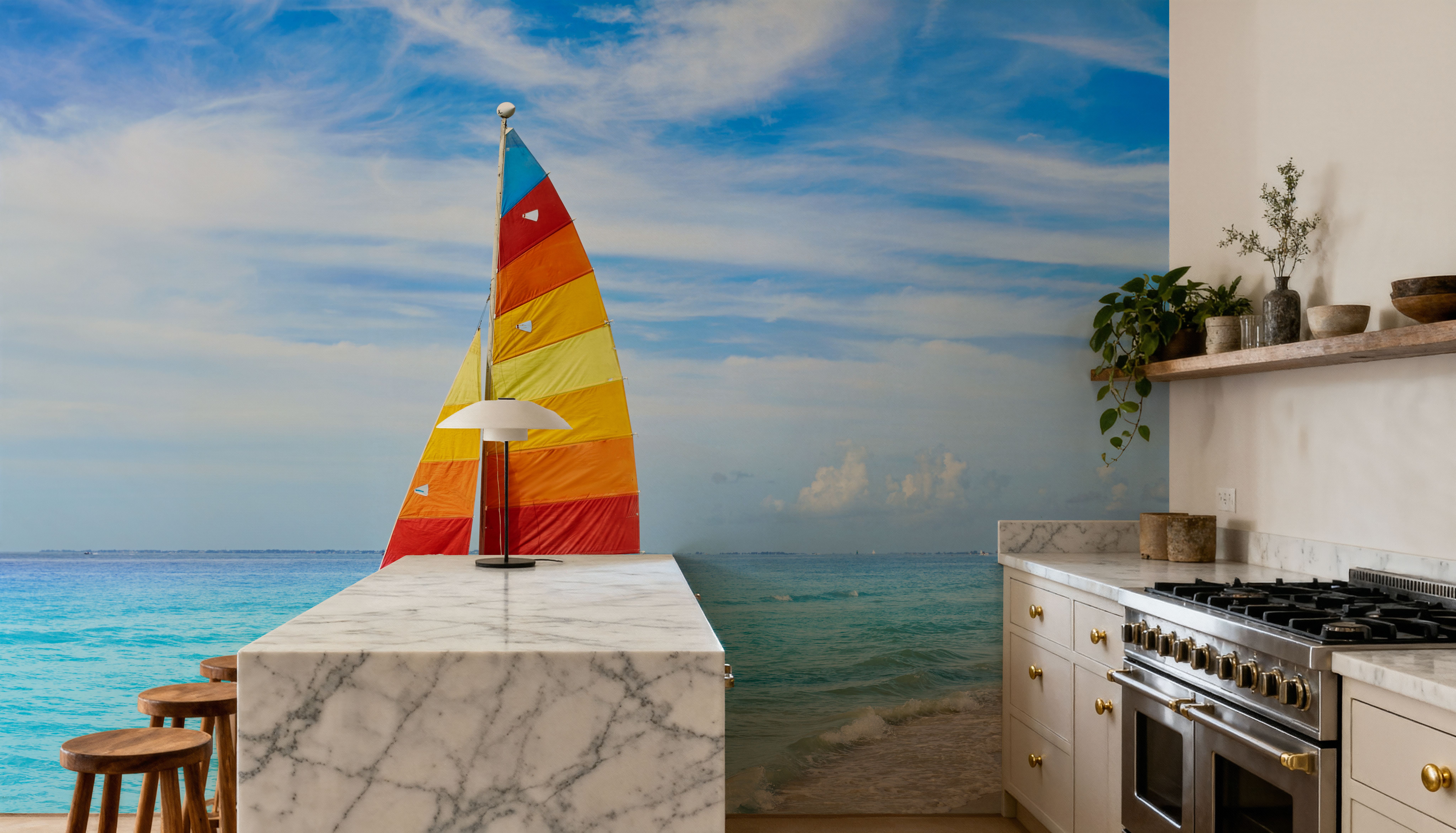 Fort Myers Catamaran, Papel pintado