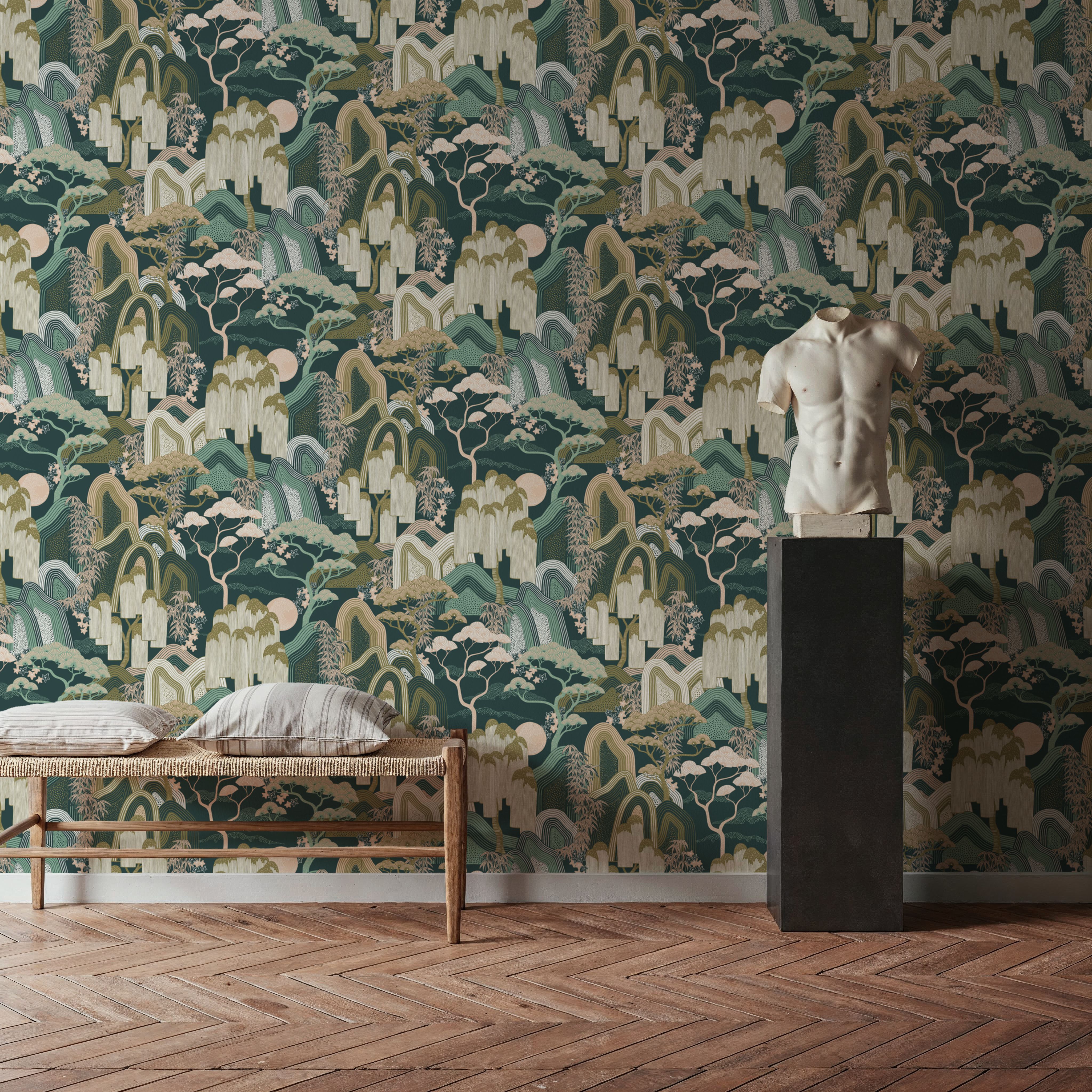 Whispers of the Mountain Pattern, Green