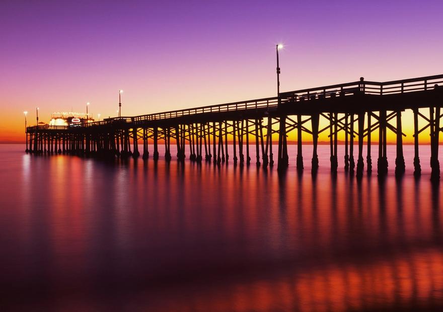 Illuminated Twilight Pier