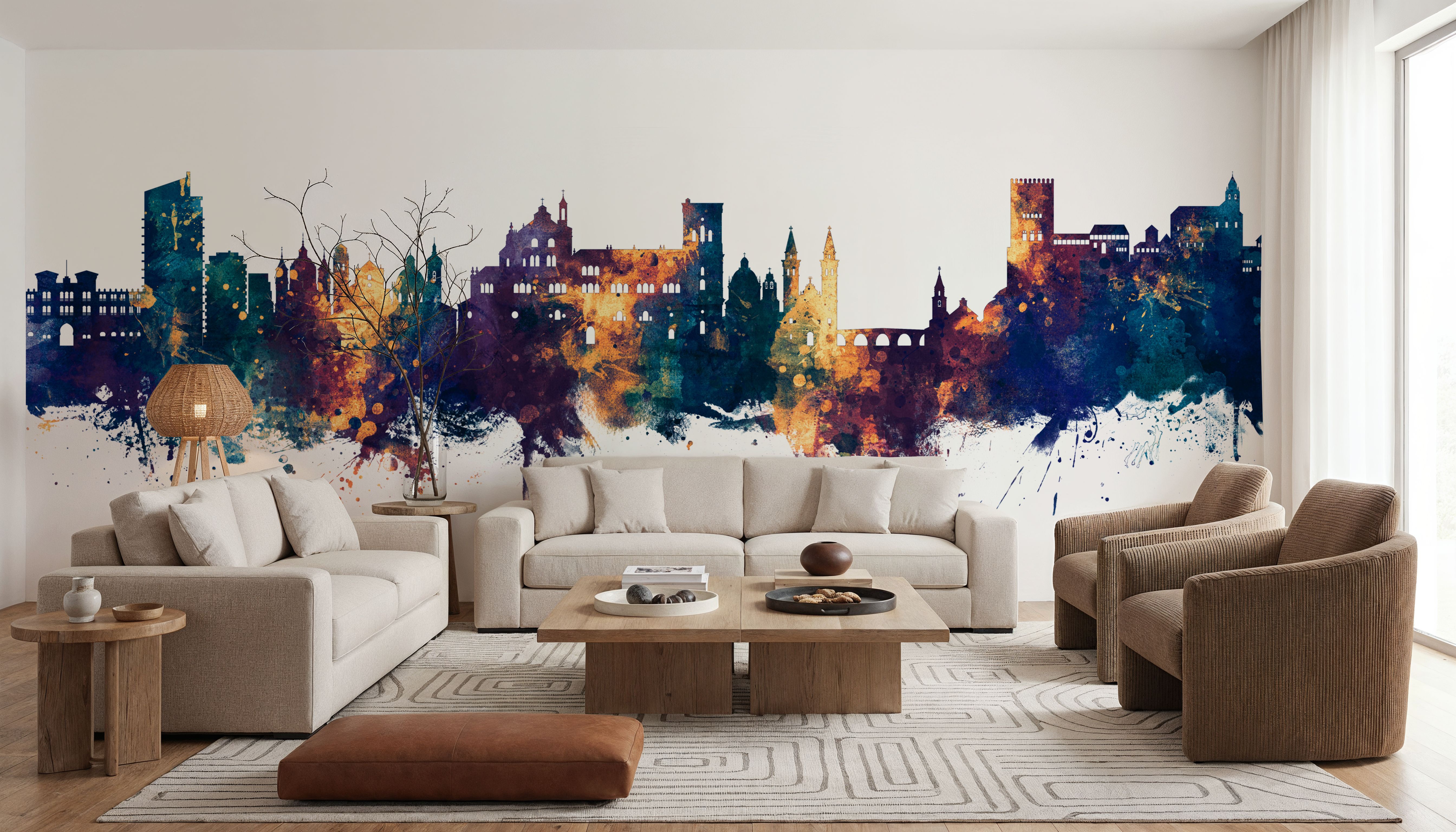 Granada Spain Skyline Blue & Bronze