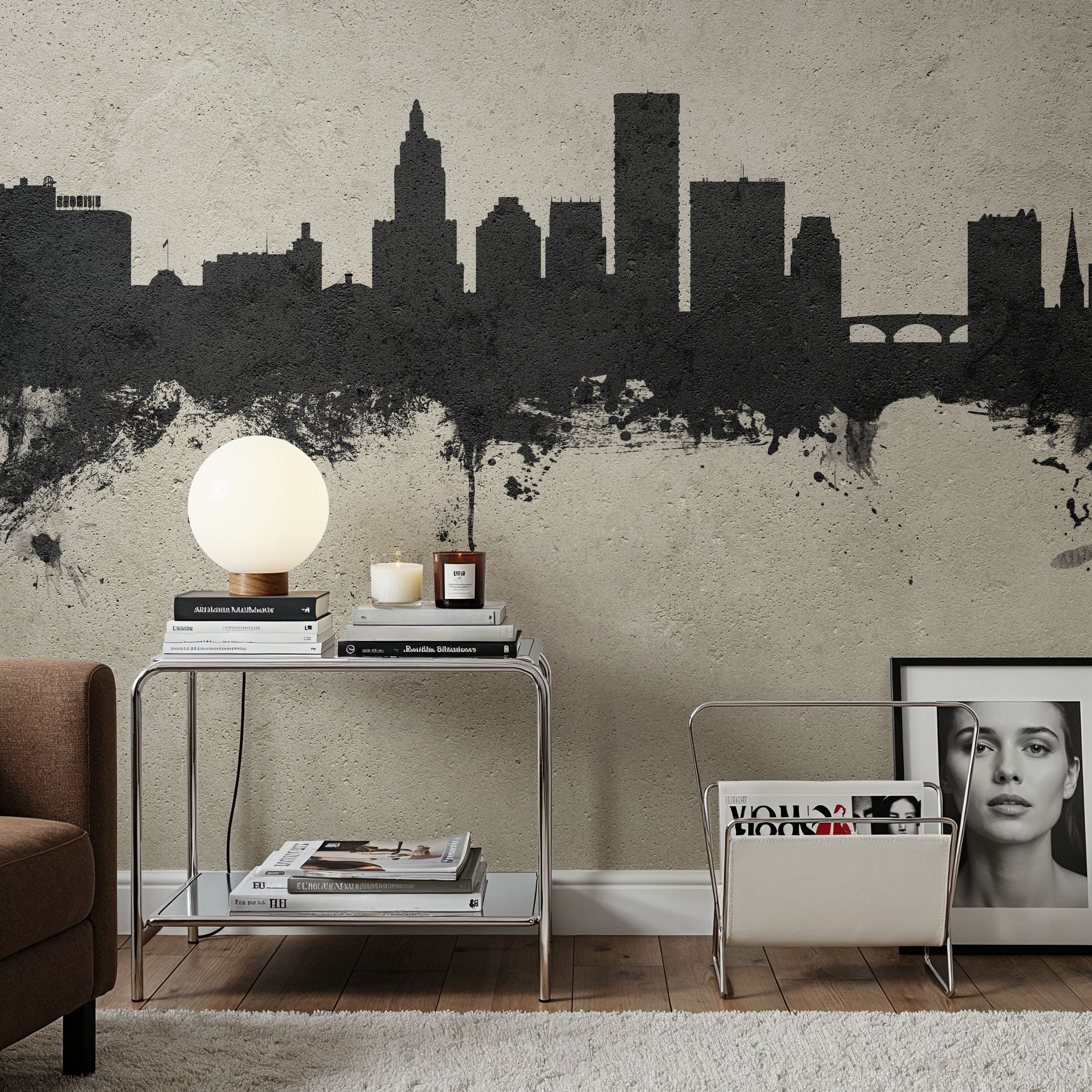 Providence Rhode Island Skyline Concrete