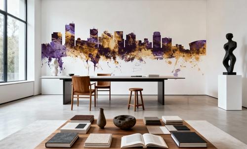 Phoenix Skyline Purple & Gold