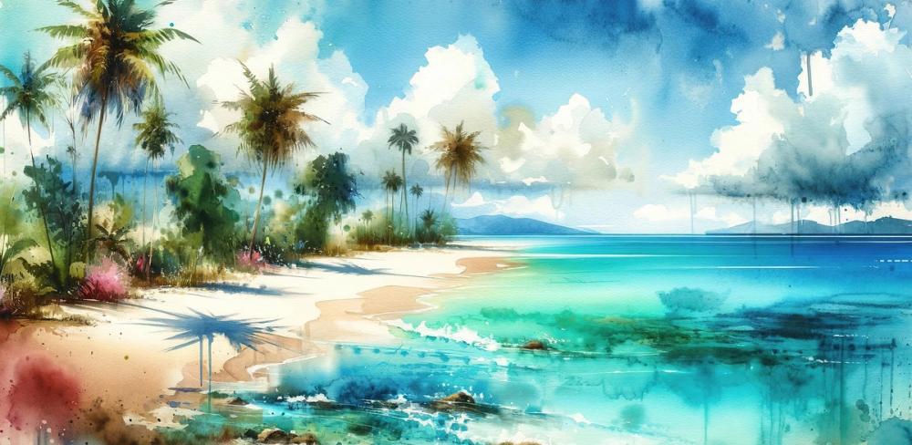 Exotic Tropical Sunny Paradise Beach