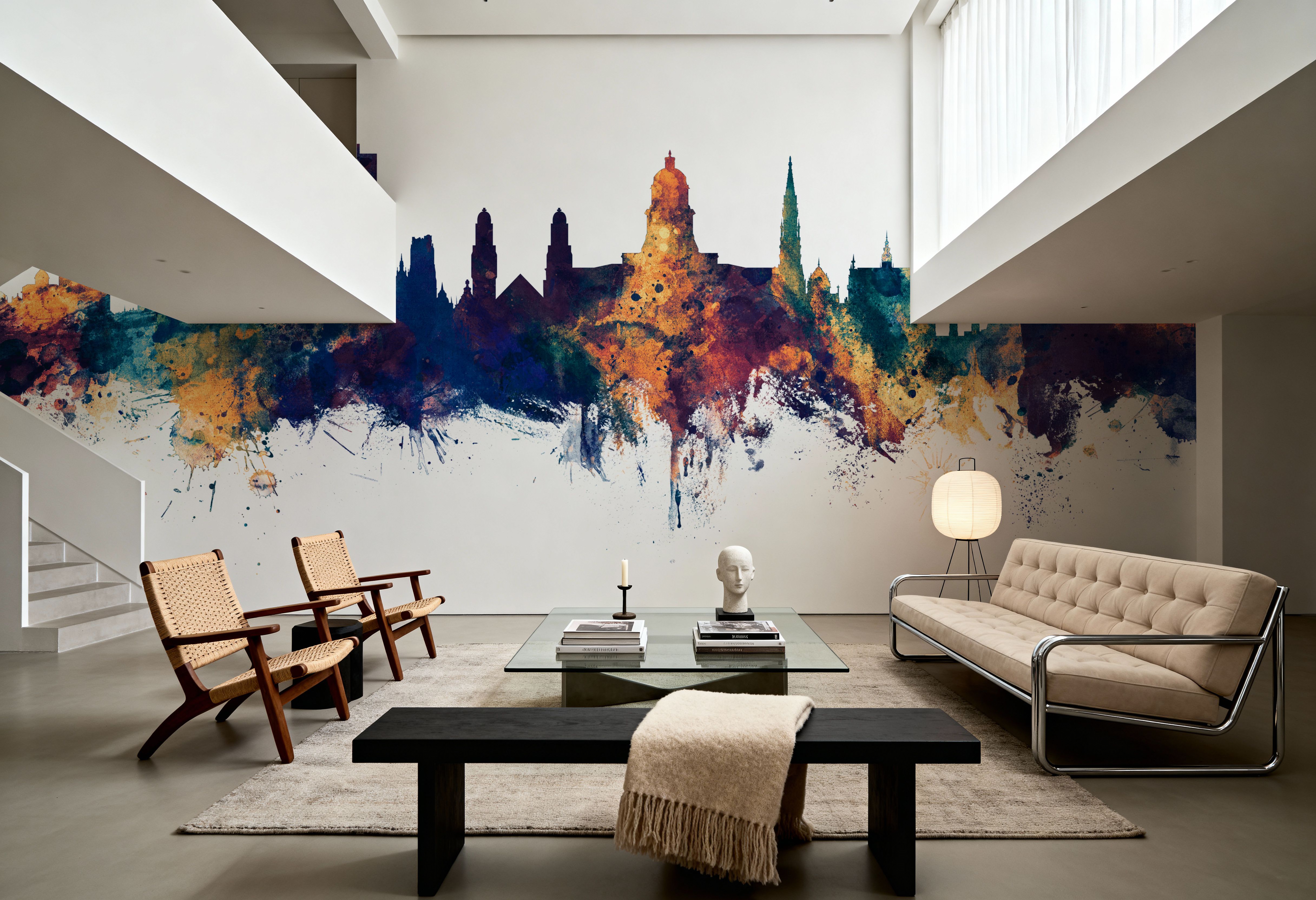 Brussels Belgium Skyline Blue & Bronze