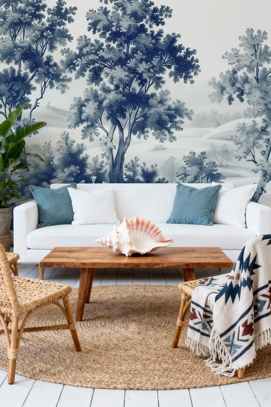 Pastoral Toile, Royal Blue