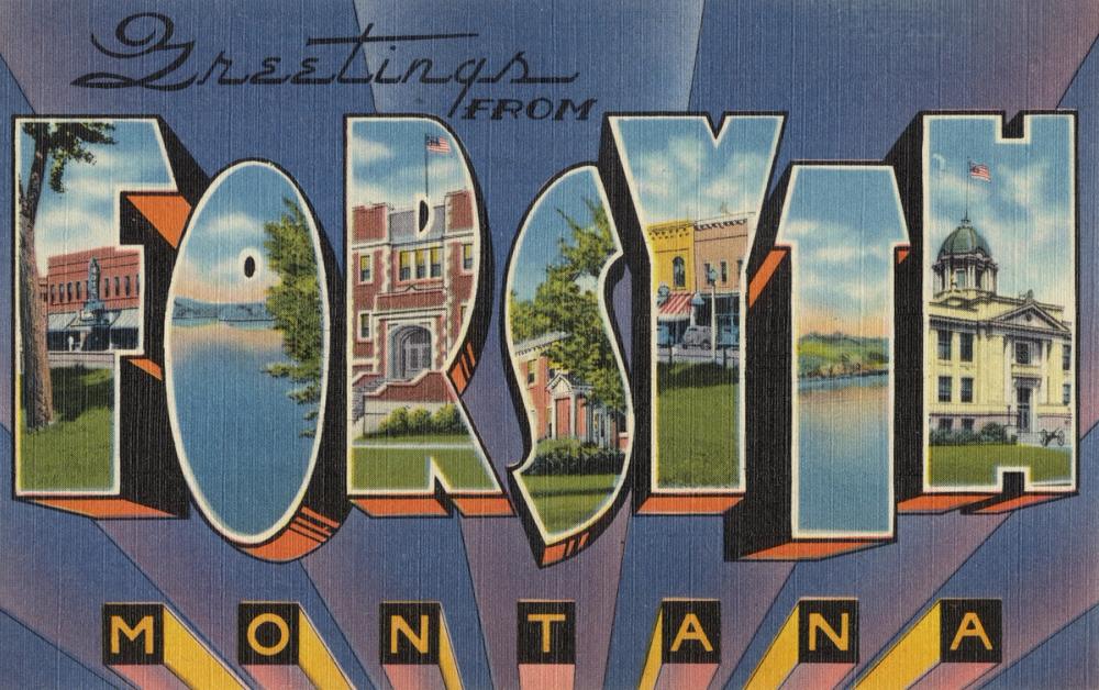 Greetings from Forsyth - Screenprint Postcard