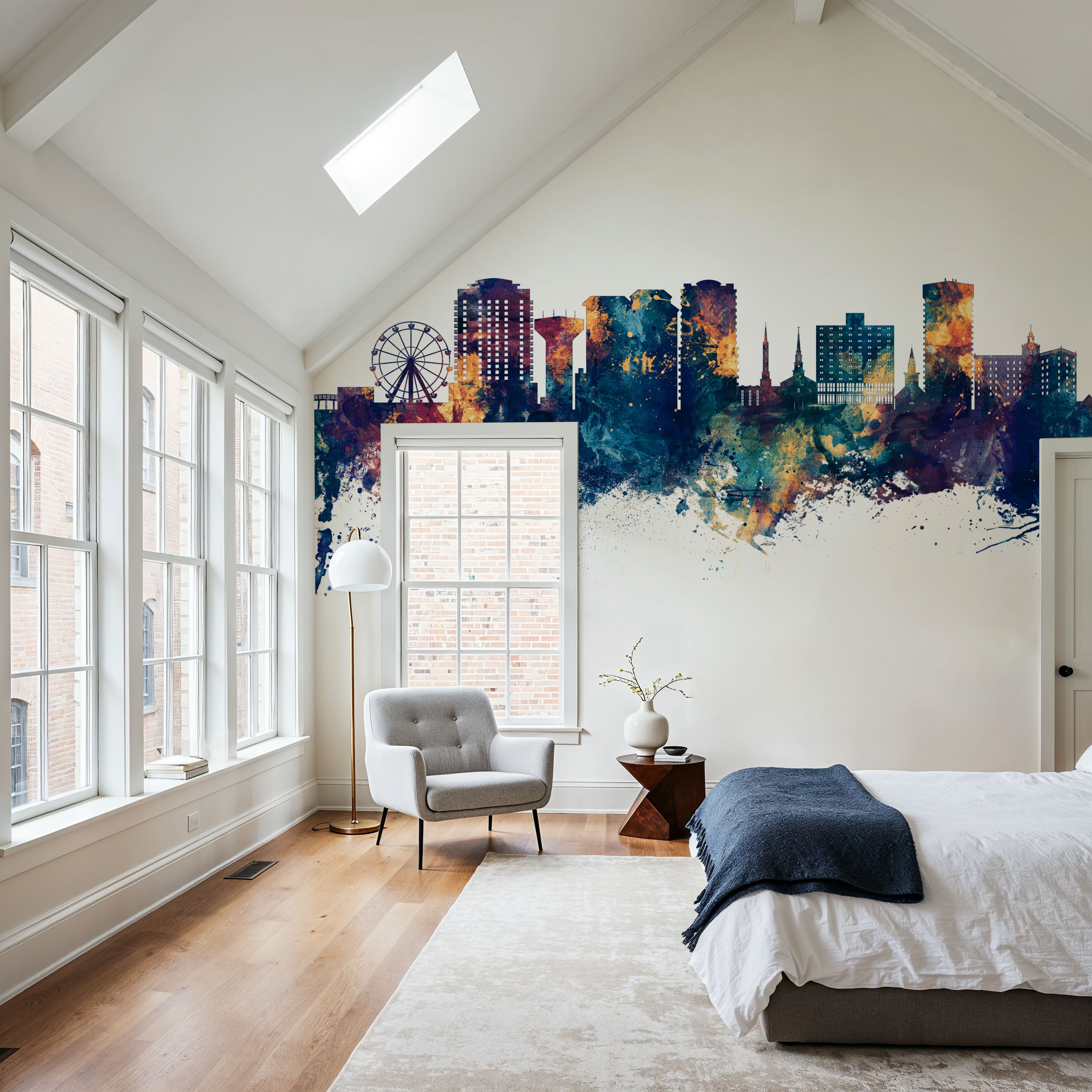 Virginia Beach Skyline Blue & Bronze