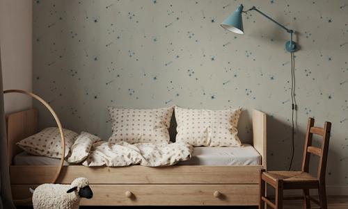 Stardust, Teal on Ivory