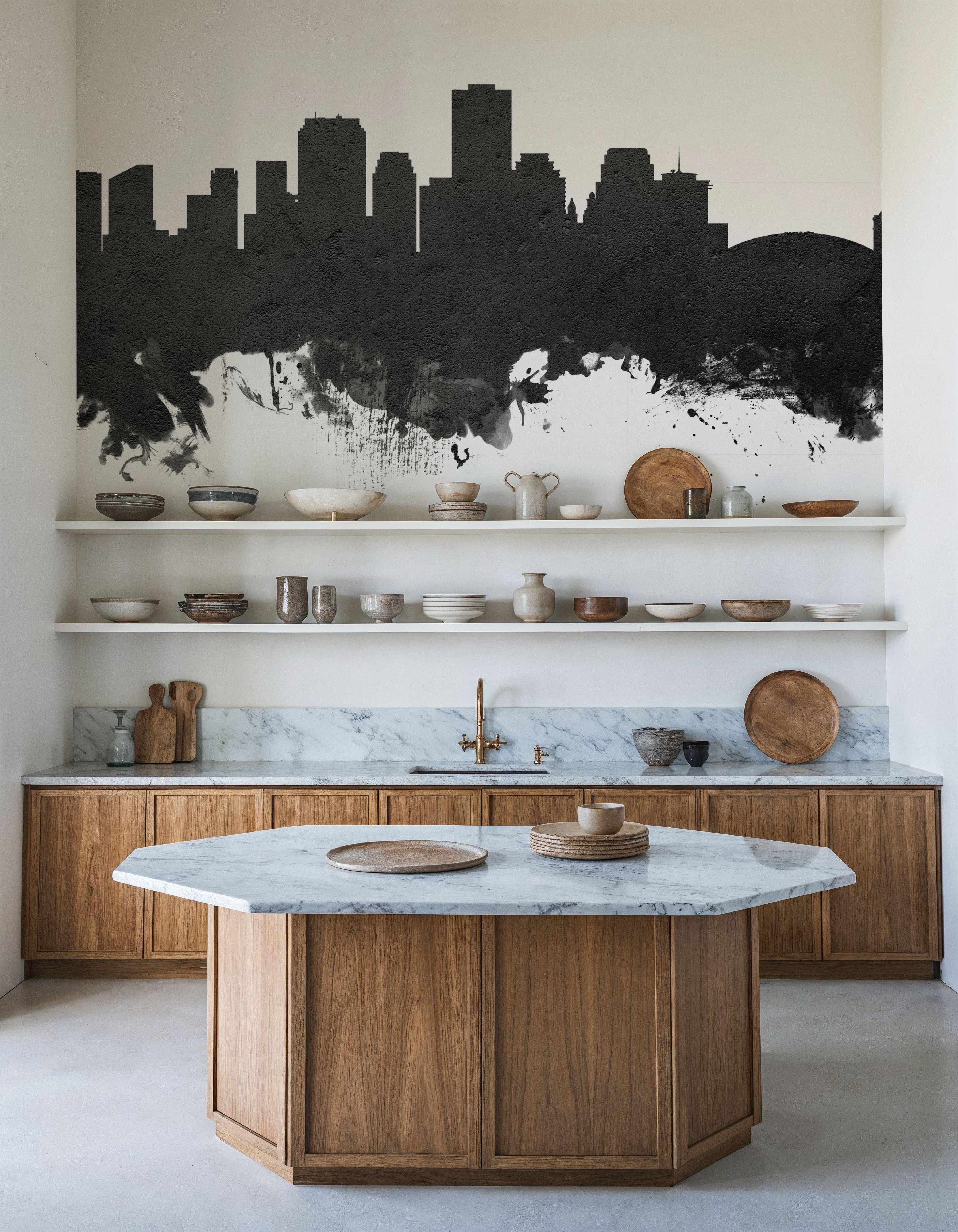 New Orleans Louisiana Skyline Black & White