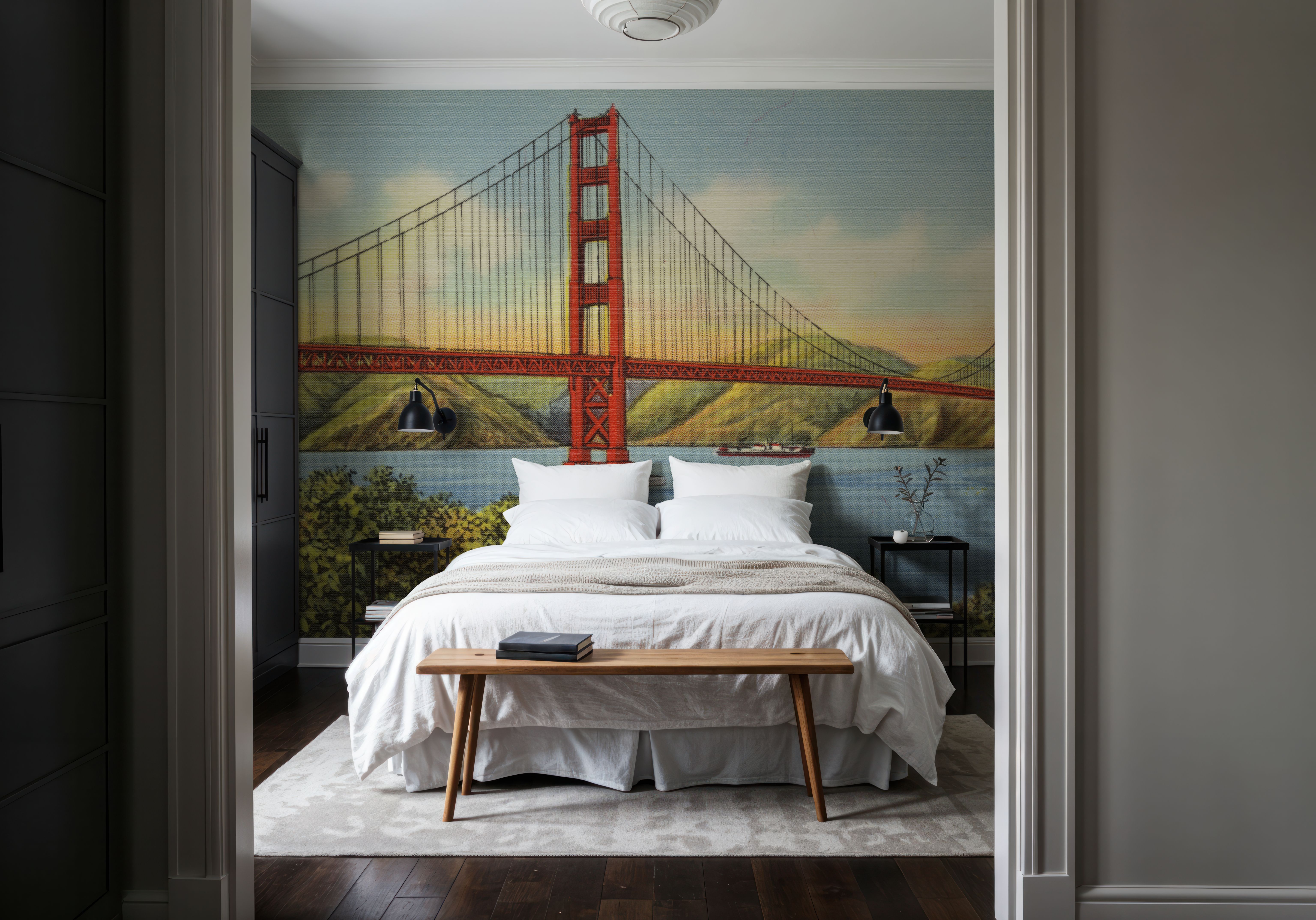 Greetings from Golden Gate - Screenprint Postcard