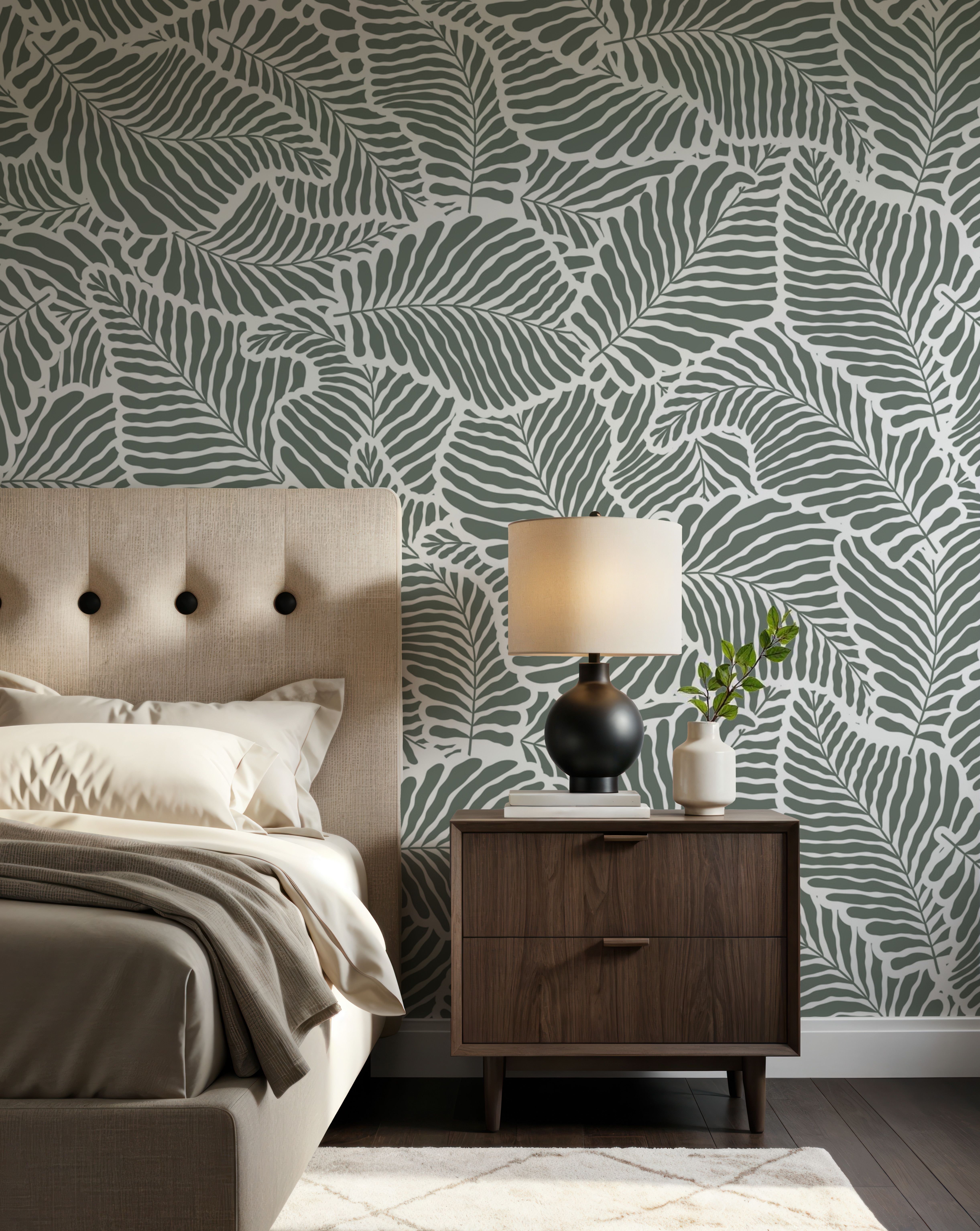 Fern Cut-Outs Pattern, Khaki