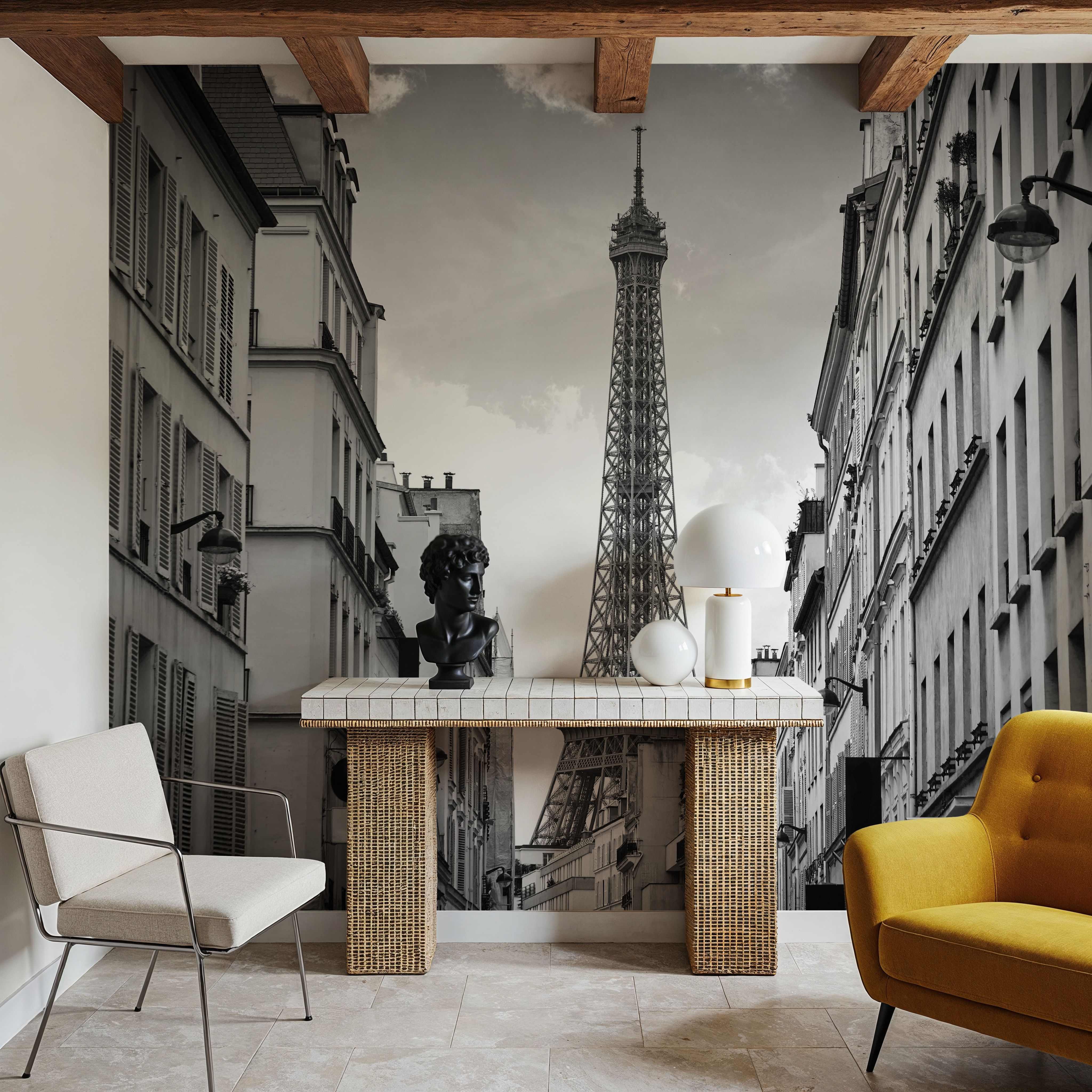 Eiffel Tower in Paris, Black & White