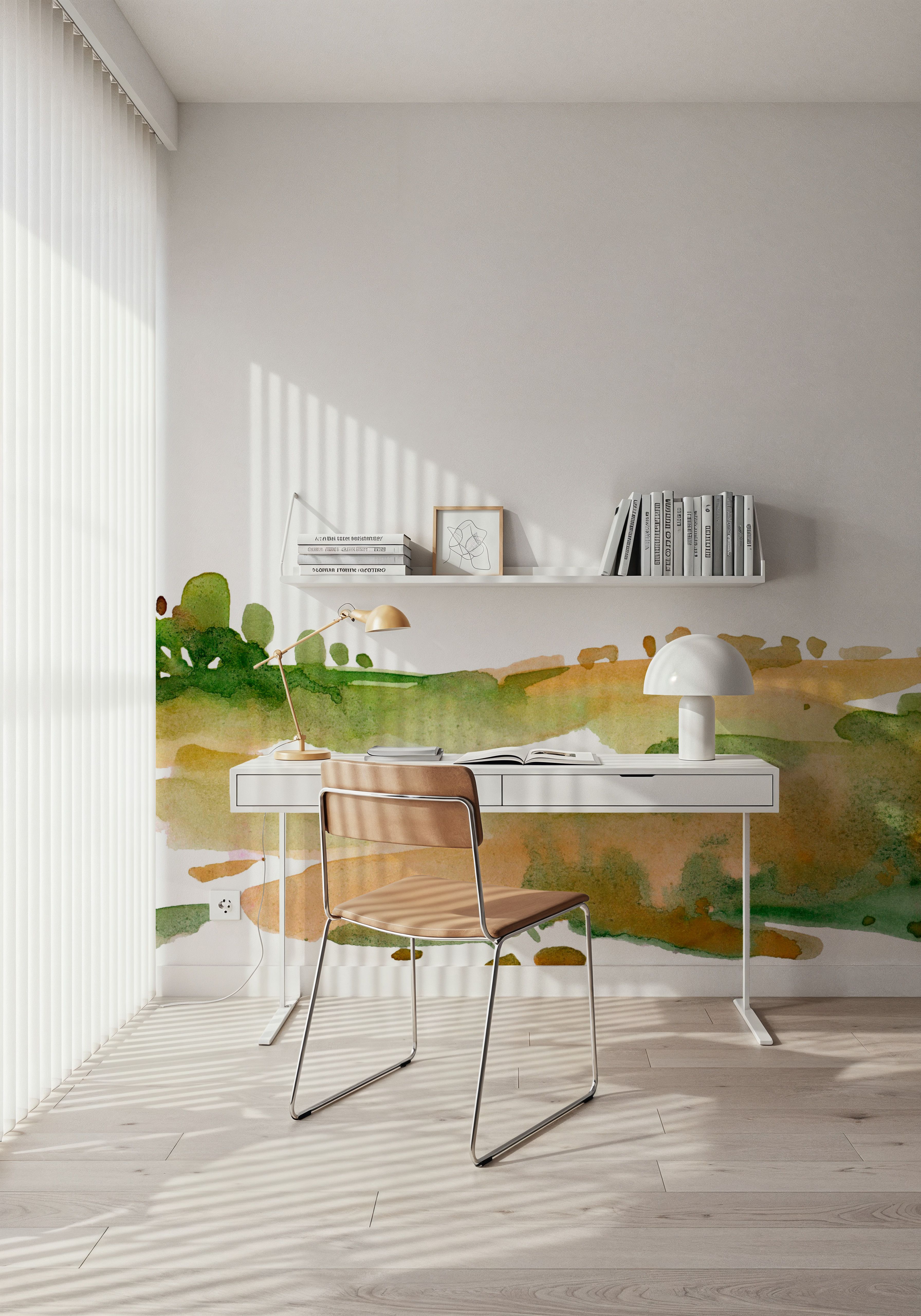 Rural Watercolor Landscape