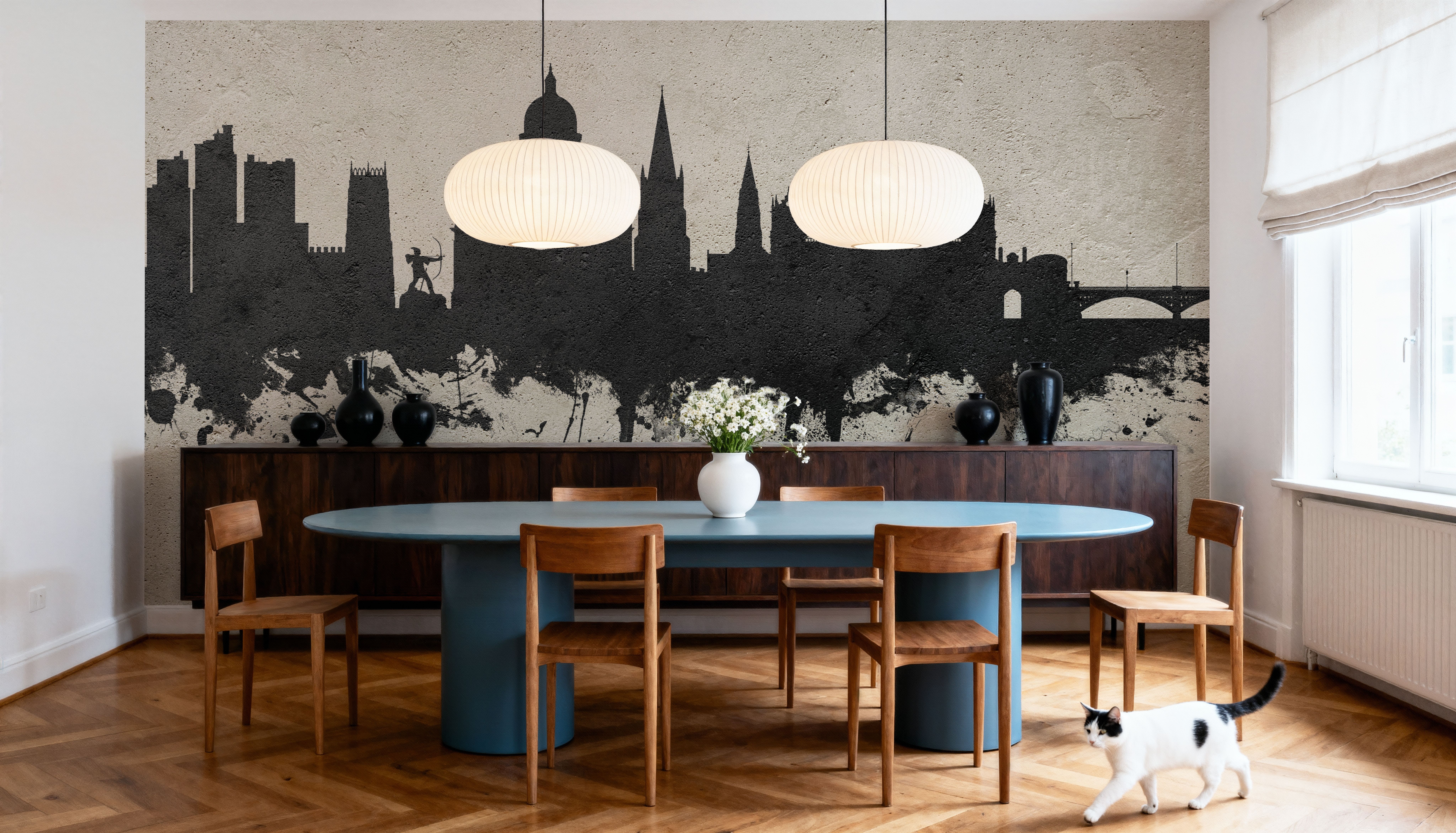 Nottingham England Skyline Concrete, Wallpaper