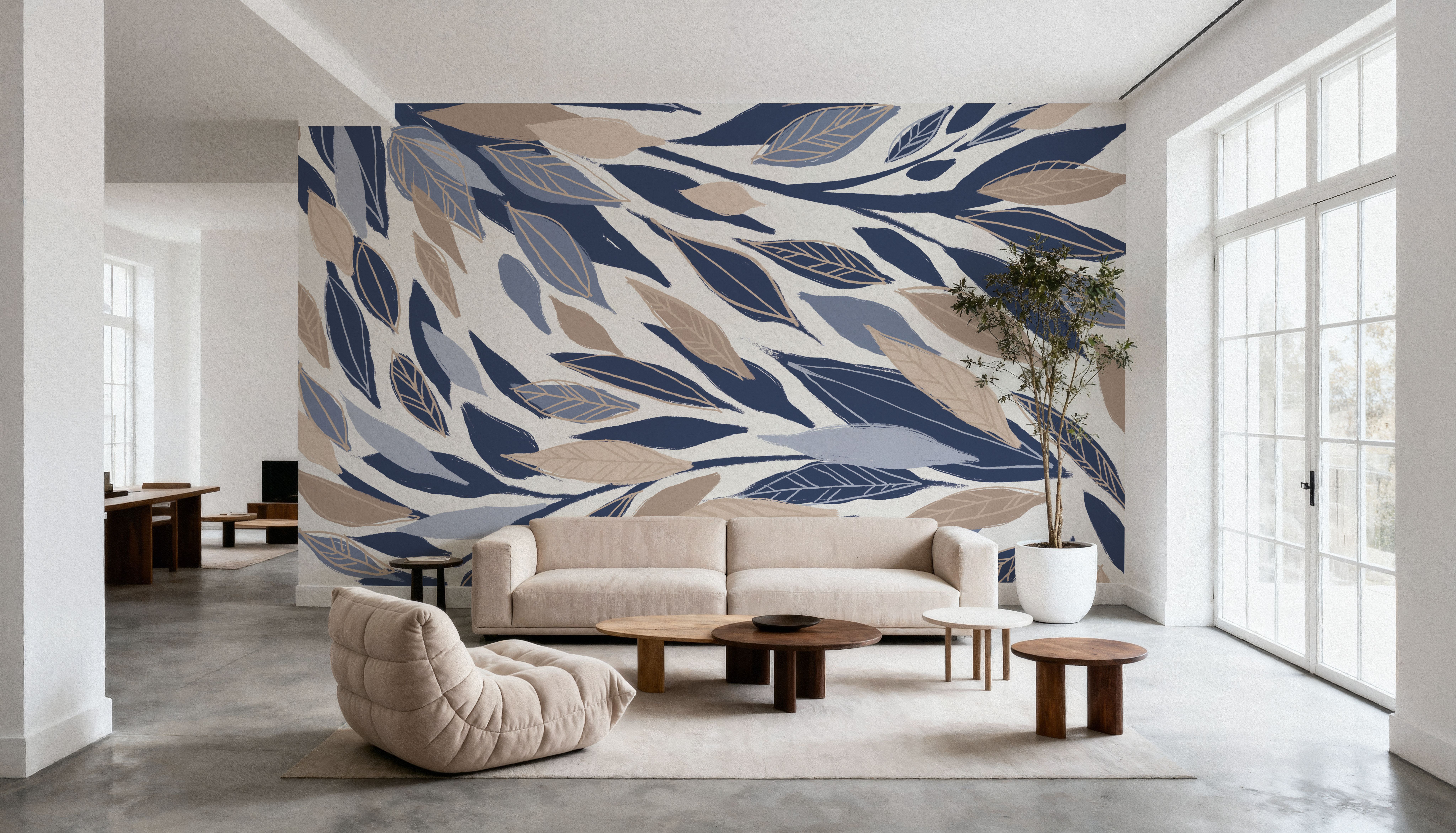 Leafy Lines, Papier peint